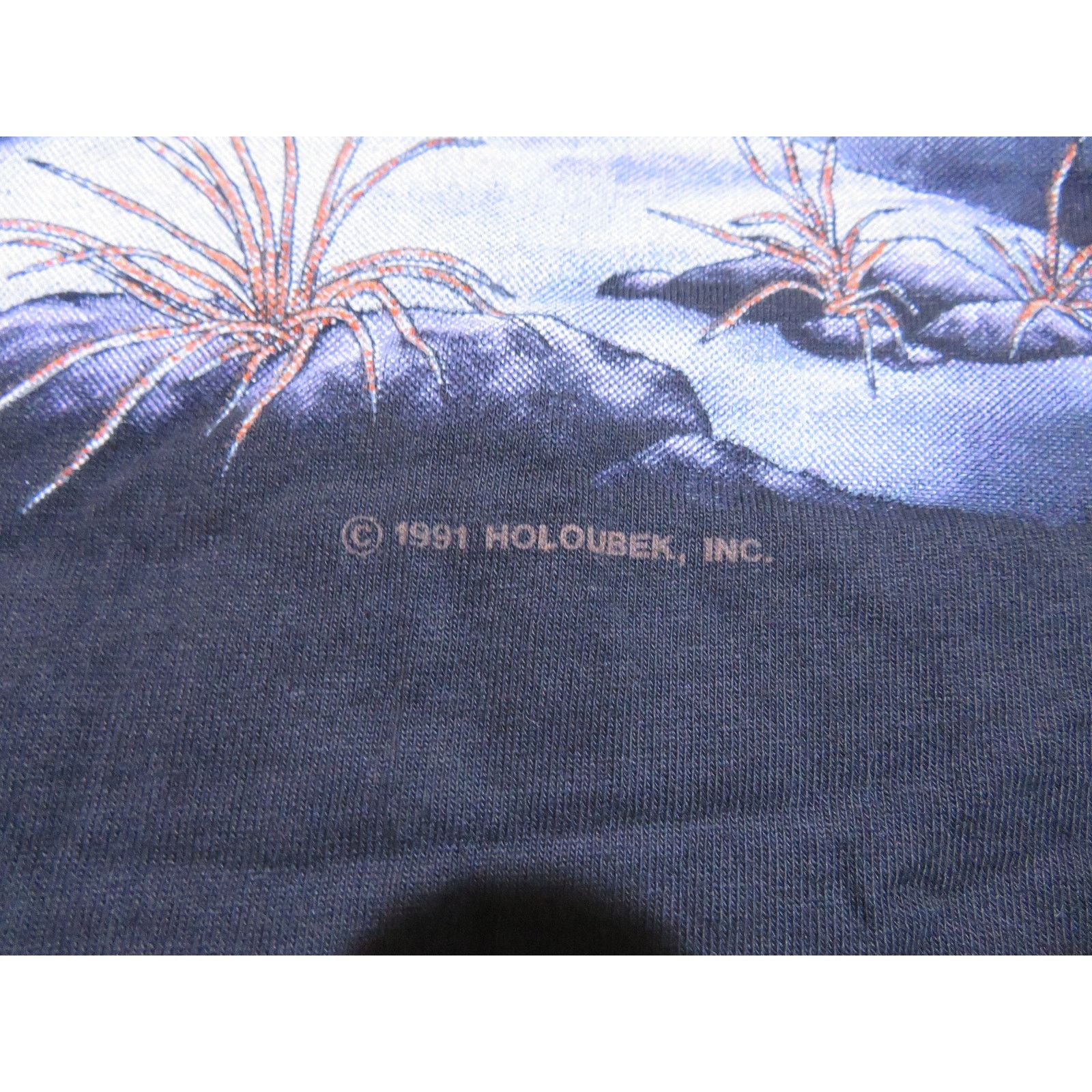 Other Wolf Wolves Forest Graphic Haloubek Black T-shirt Sz L 90s Size US L / EU 52-54 / 3 - 6 Thumbnail