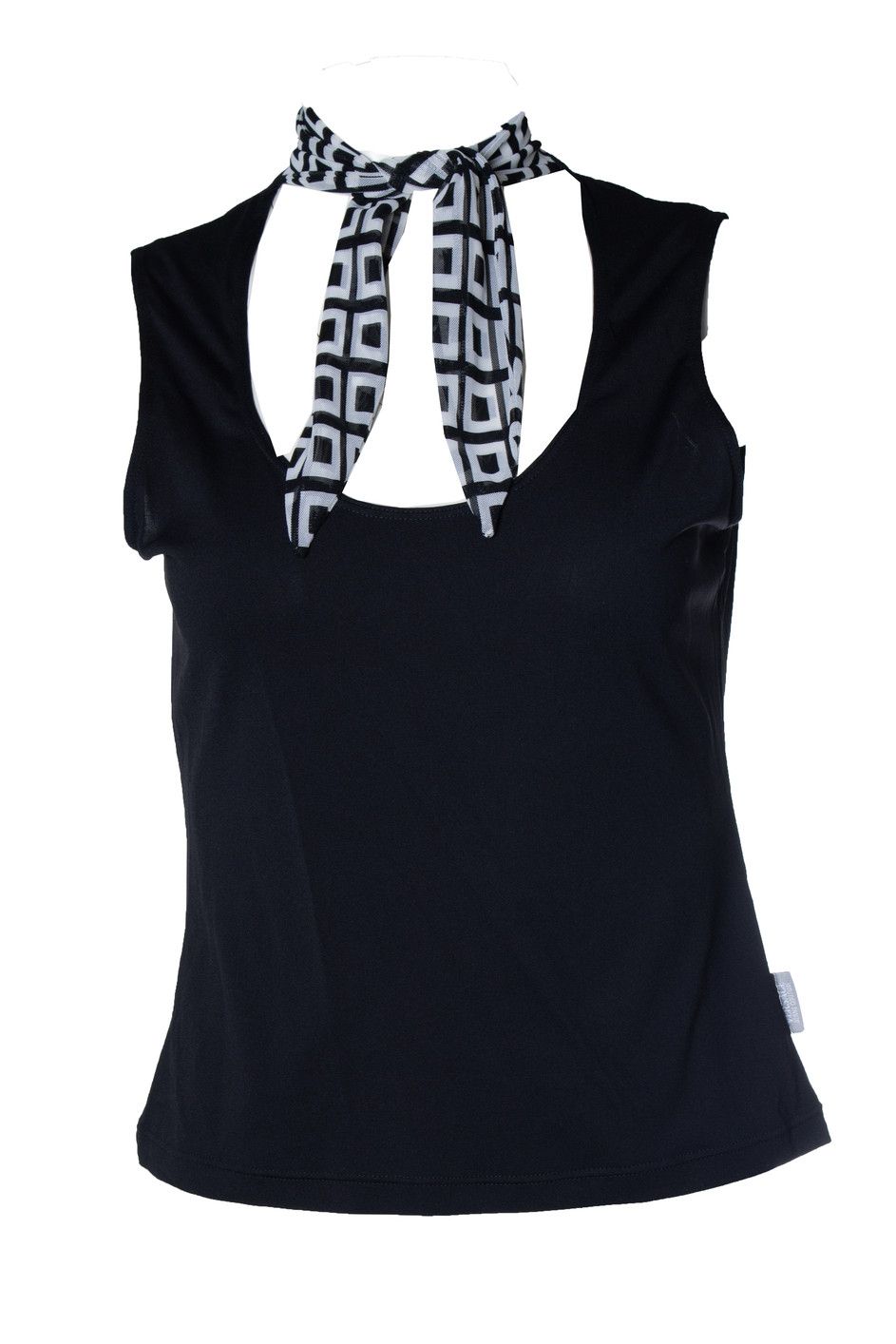 Versace Jeans Couture Versace jeans couture, Black scarf top Size L / US 10 / IT 46 - 1 Thumbnail