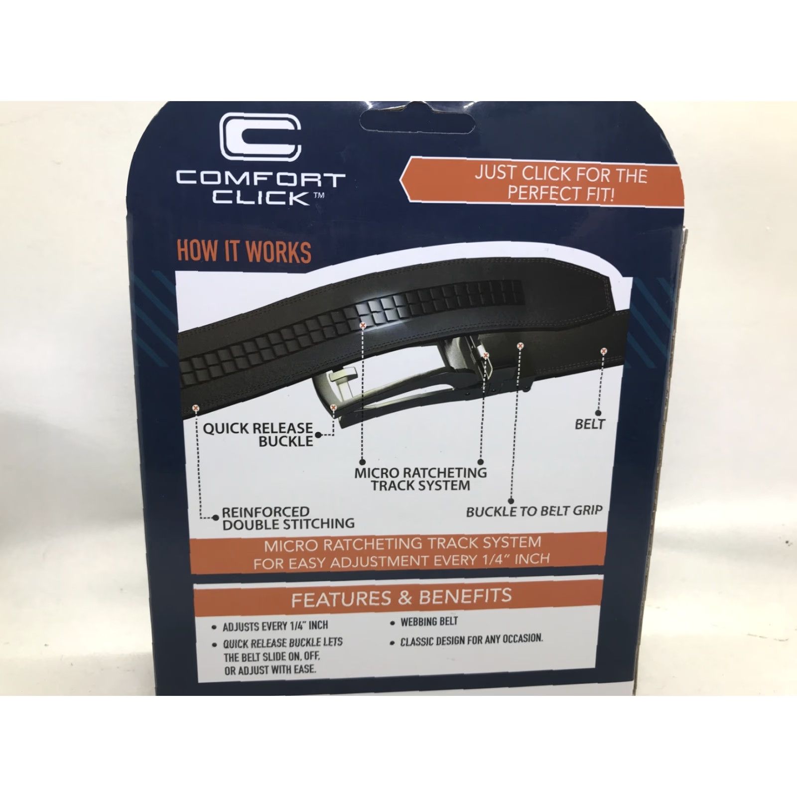 Vintage Perfect Fit Adjustable Webbing Belt for Men, Size 28-36, White/Navy, Dress/Military Style Size 36 - 3 Thumbnail