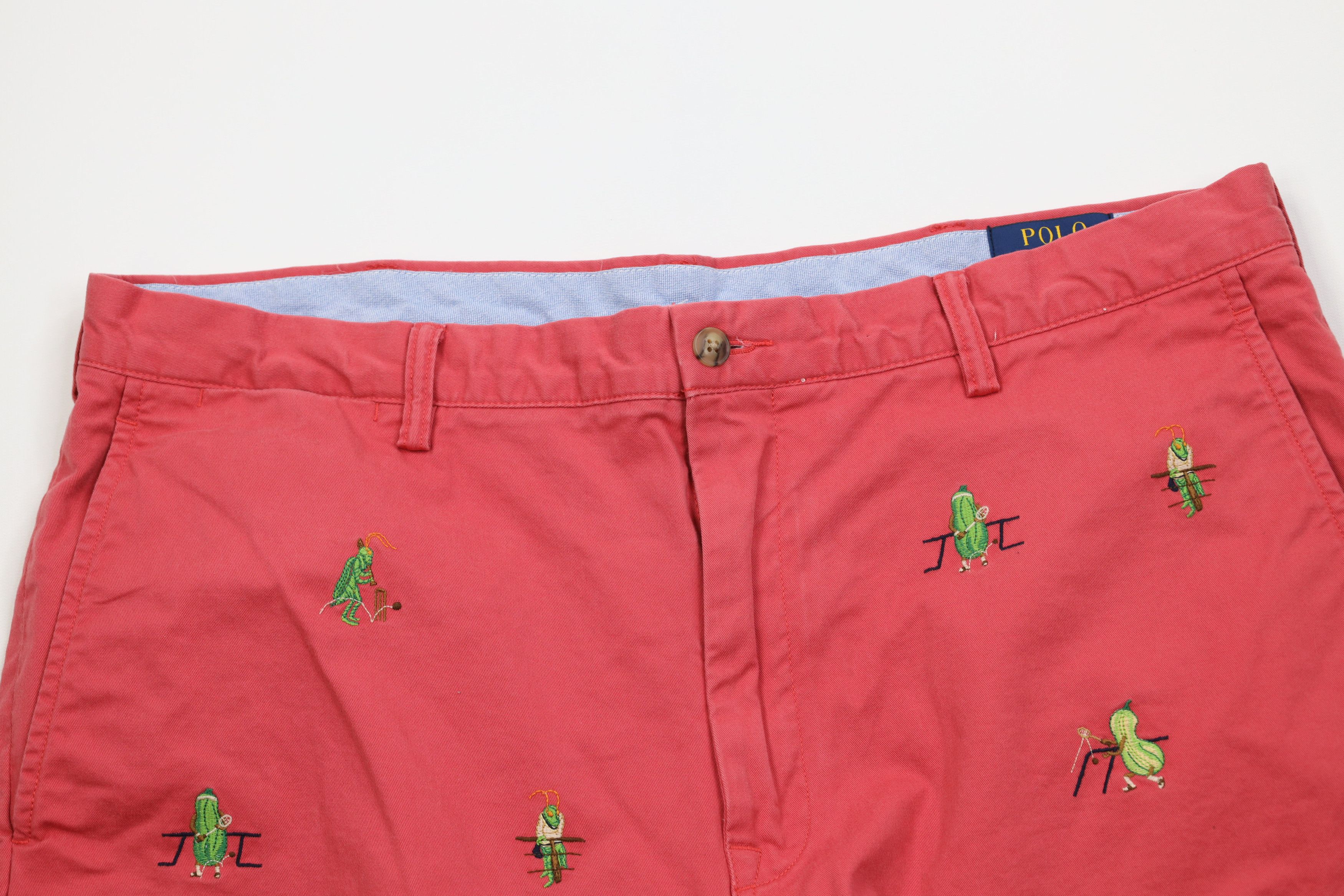 Polo Ralph Lauren Vintage Ralph Lauren Sports All Over Print Chino Shorts Red Size US 38 / EU 54 - 2 Thumbnail