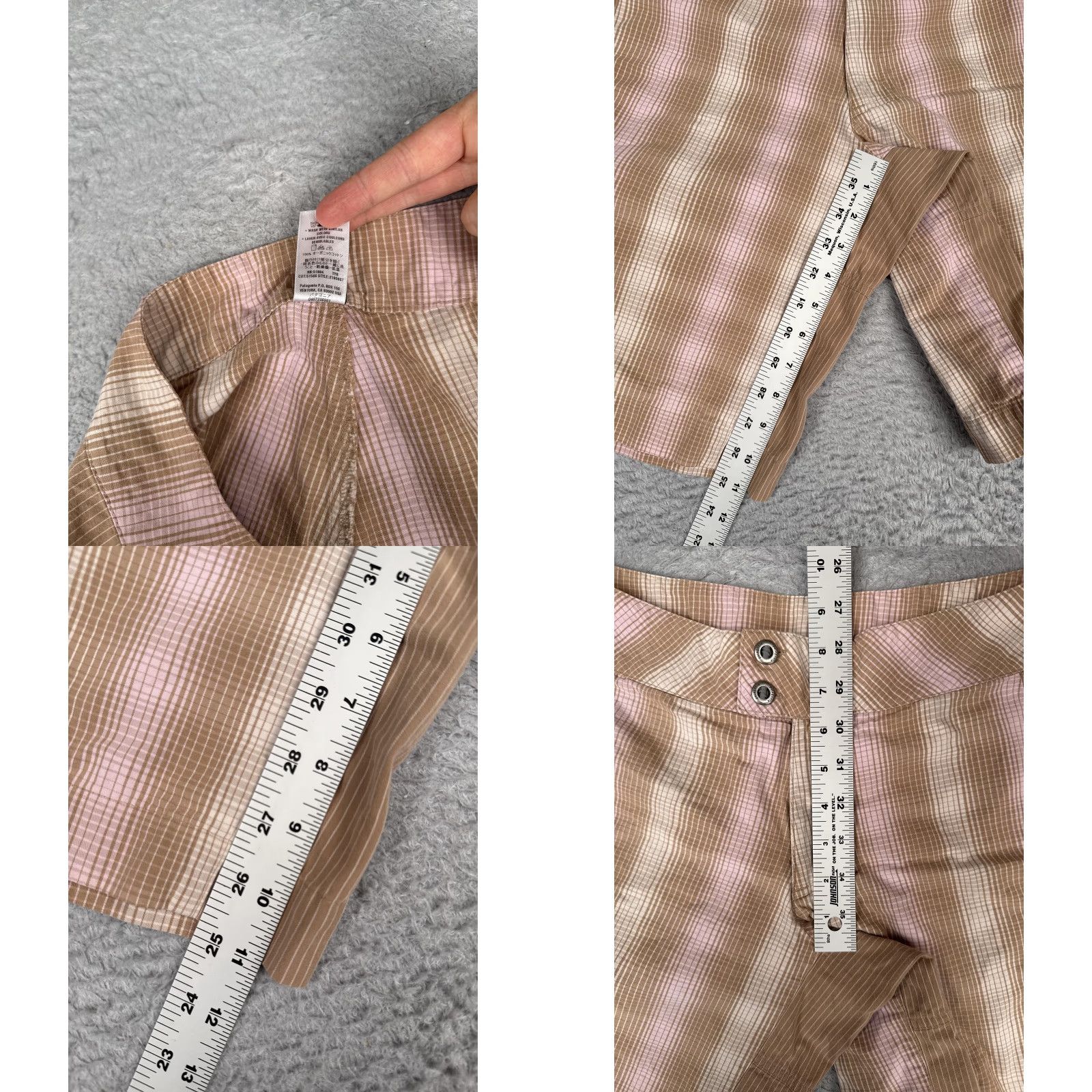 Patagonia Patagonia Shorts Womens 10 Brown Striped Organic Cotton Hiking Outdoor Chino Casual Womens 10 Brown Striped Pattern, Outdoor Size 32" / US 10 / IT 46 - 8 Thumbnail
