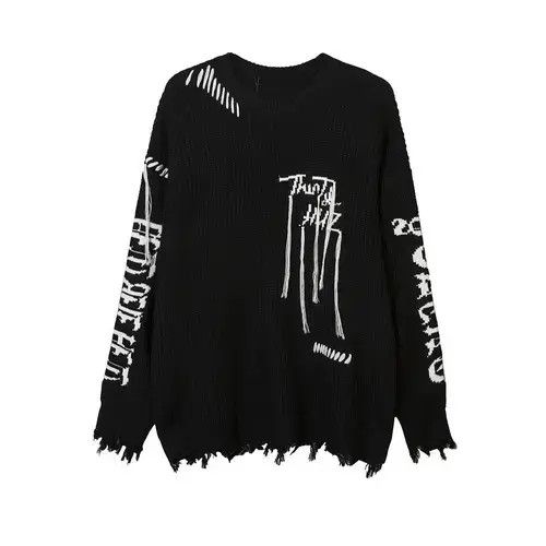 Aran Isles Knitwear × Japanese Brand Unisex Letter Patch Tassel Knitted Sweater Size US M / EU 48-50 / 2 - 3 Thumbnail