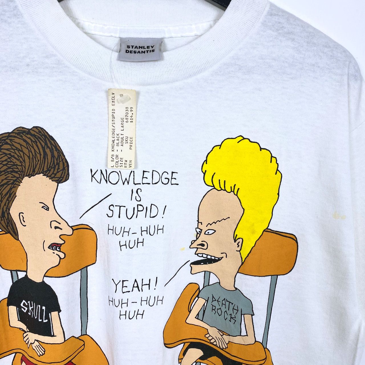Vintage VINTAGE 1993 BEAVIS & BUTTHEAD KNOWLEDGE IS STUPID TEE Size US L / EU 52-54 / 3 - 3 Thumbnail