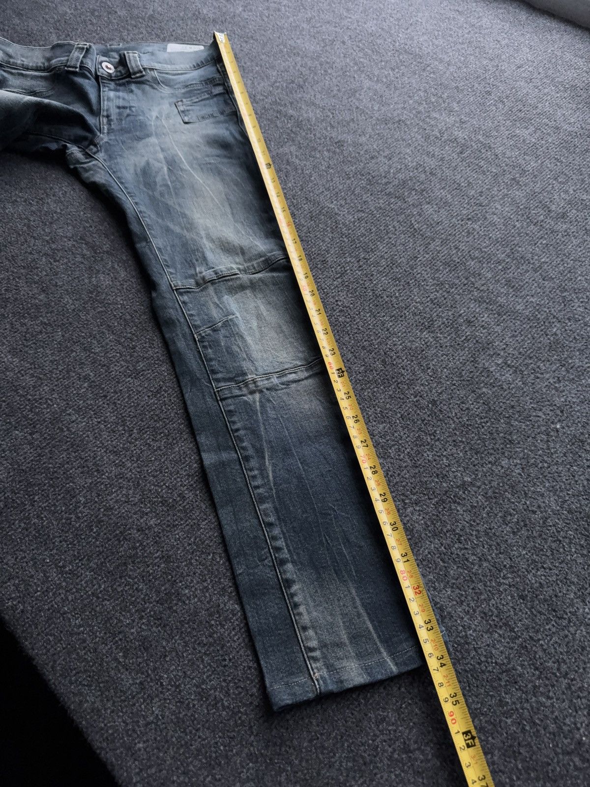 Diesel Diesel Jegonfire Opium 00s Y2K Faded Biker Skinny Jeans W27 Size 27" / US 4 / IT 40 - 21 Thumbnail