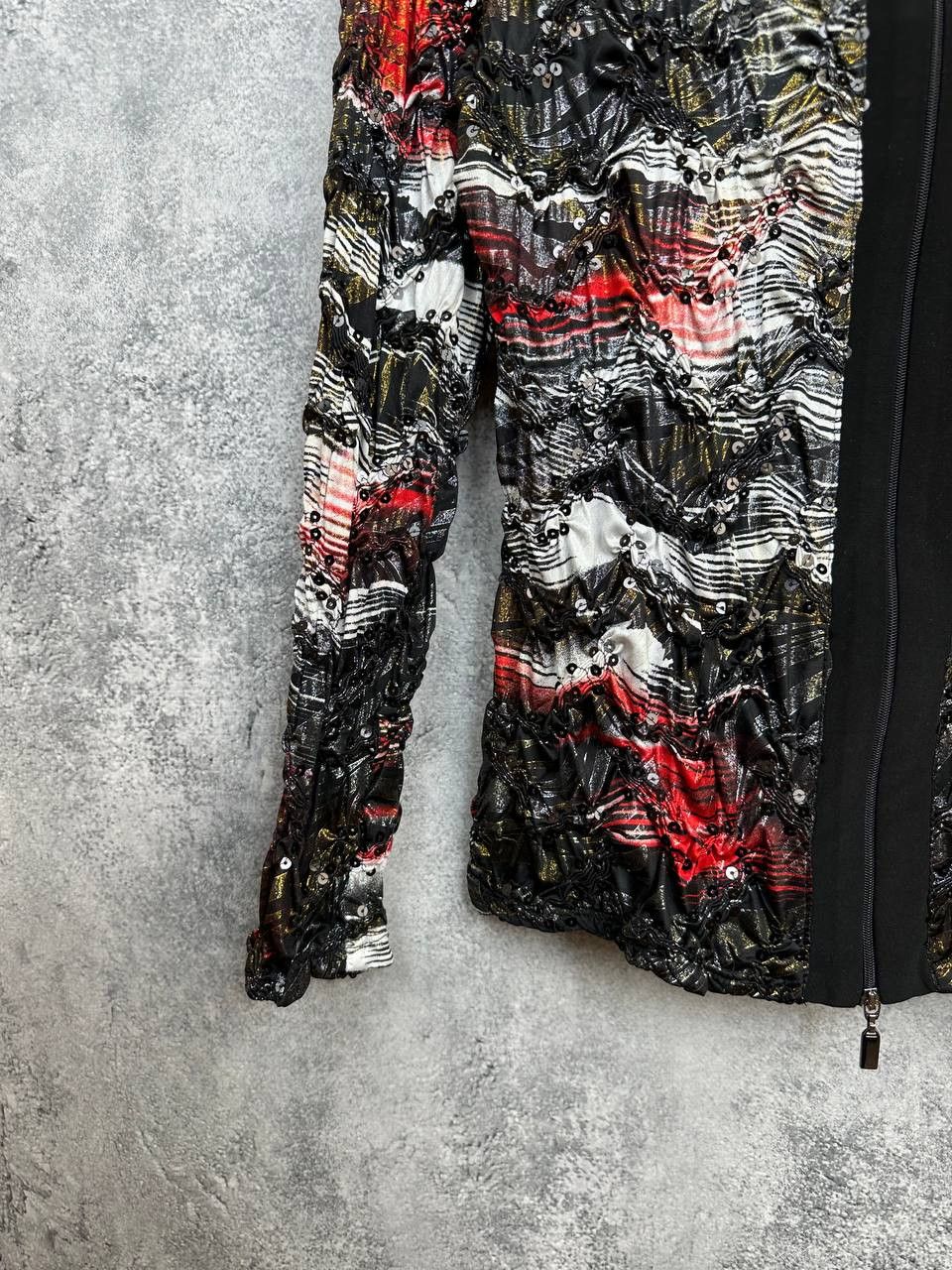 Frank Lyman Frank Lyman Jacket Embellished Sequin Zip Top Textured Size M / US 6-8 / IT 42-44 - 6 Thumbnail