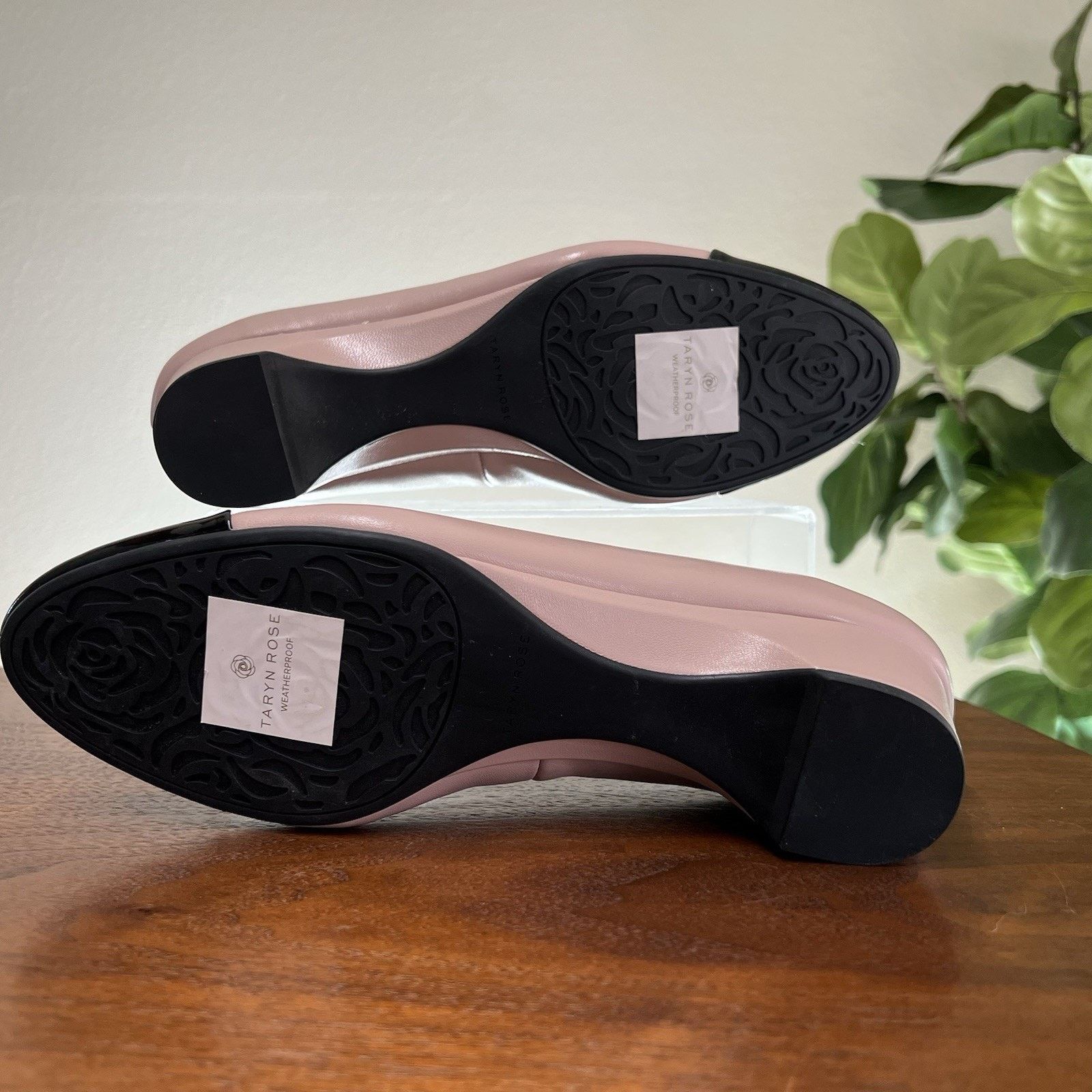 Other Taryn Rose Babette 11B Low Block Heel Pink Black Cap Toe Size US 11 / IT 41 - 3 Thumbnail
