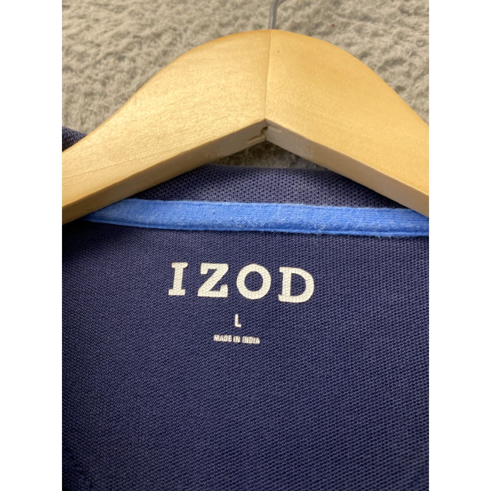 Izod VINTAGE IZOD Polo Shirt Size L Unisex Adults Cotton Short Sleeve Blue Casual Basic 80s Size L / US 10 / IT 46 - 3 Thumbnail
