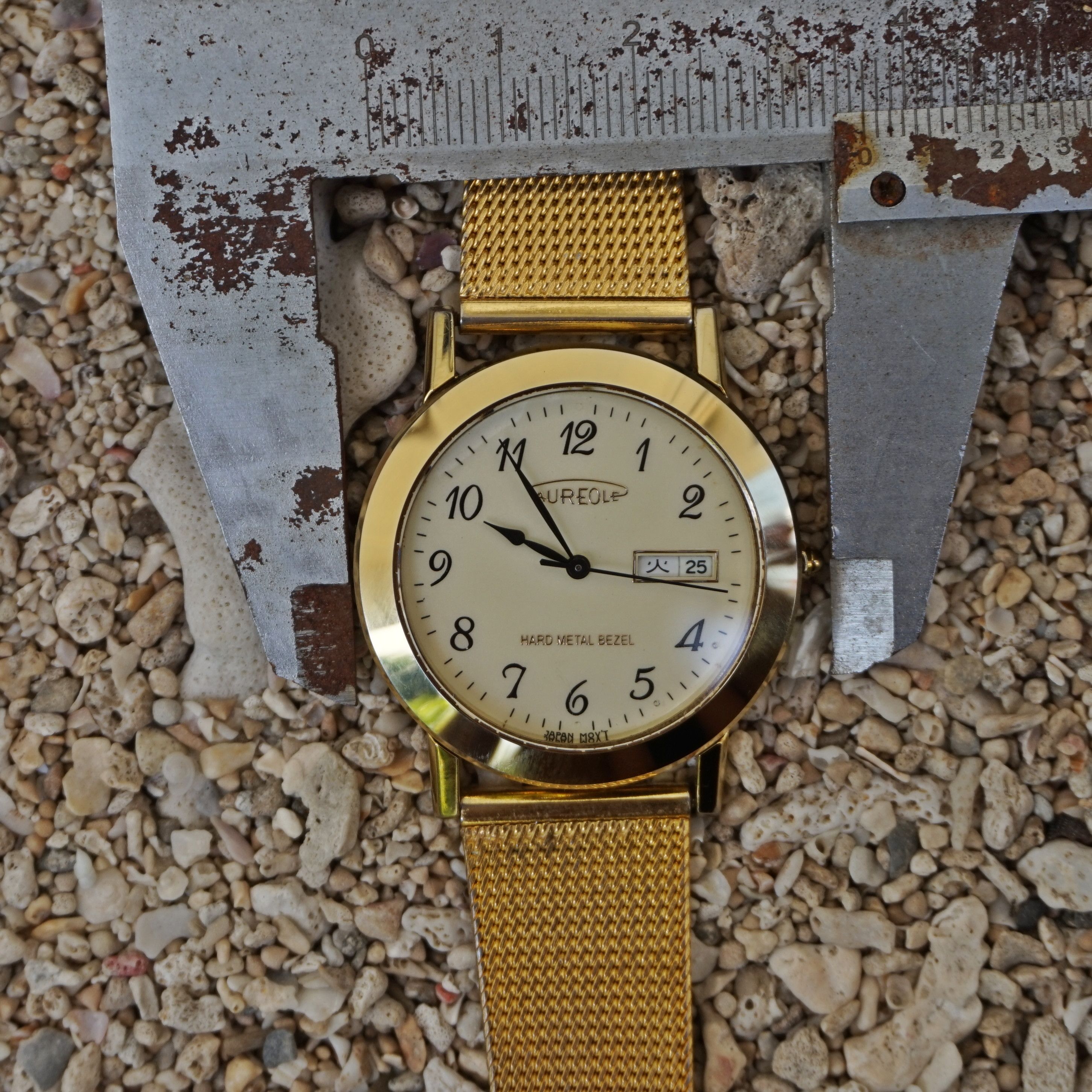 Vintage 90s Aureole Swiss Hard Metal Bezel watch Size ONE SIZE - 7 Thumbnail