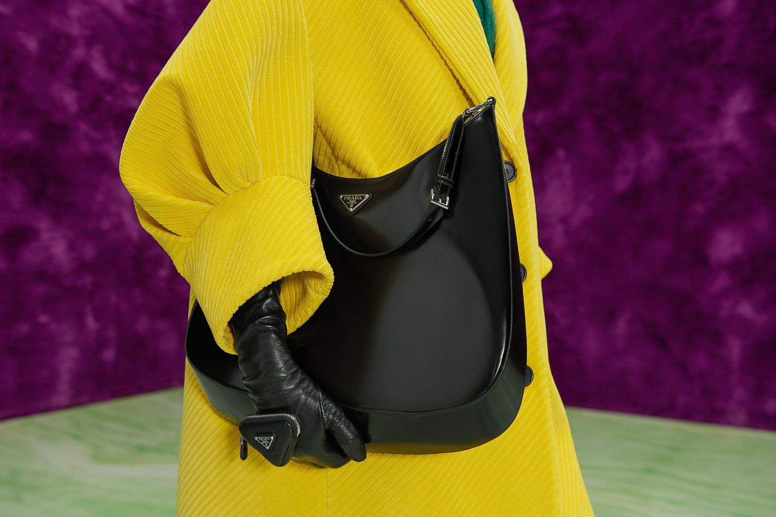 Prada FW21 Black leather gloves with pocket Size ONE SIZE - 1 Thumbnail