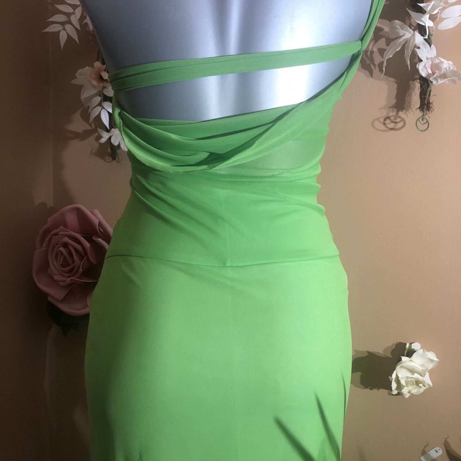 Other Dress Gown Drape Style Green Goddess Size S / US 4 / IT 40 - 7 Thumbnail