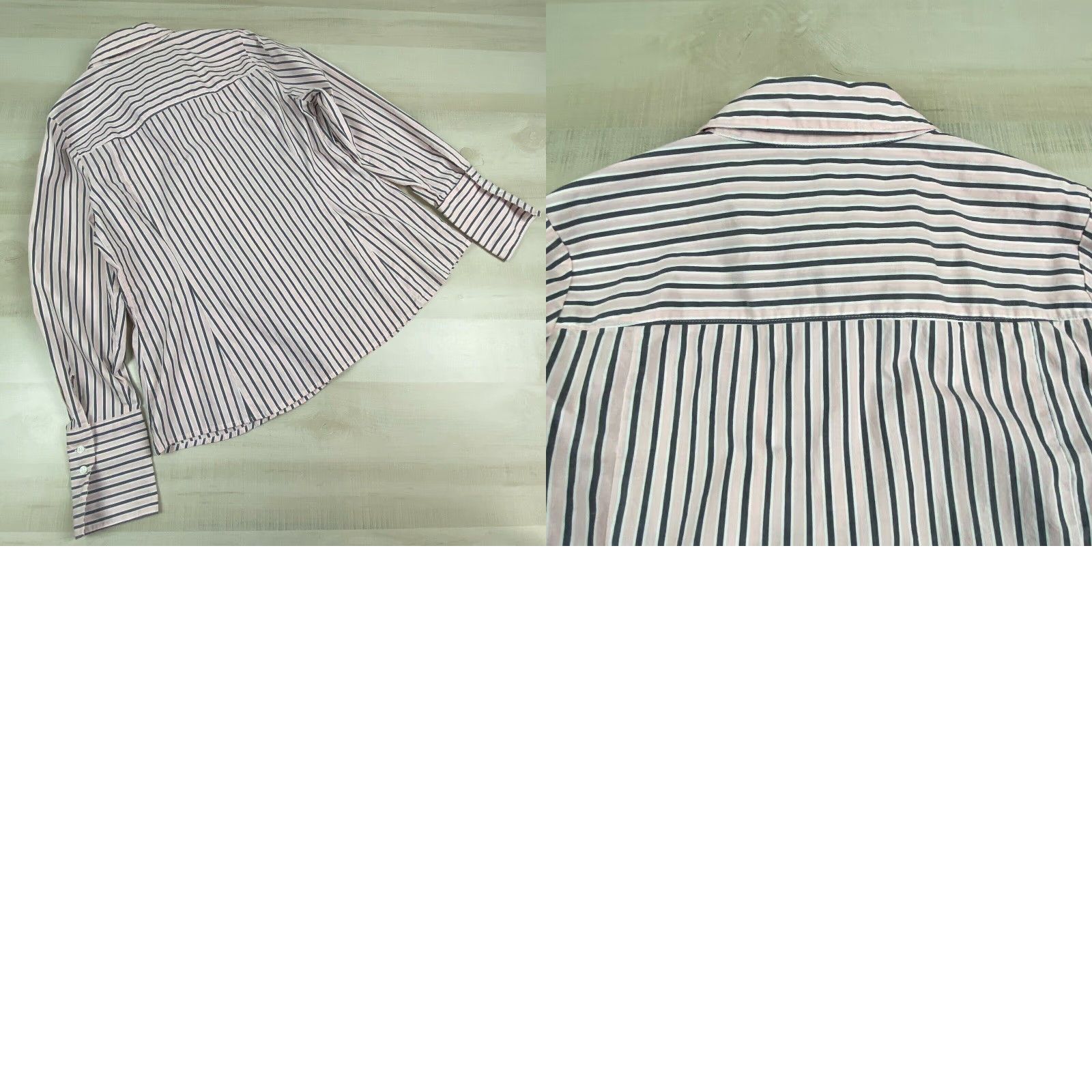 Vintage Lane Bryant Womens Shirt 16 Extra Large Pink Gray Striped Fitted Career Size XXL / US 16-18 / IT 52-54 - 8 Thumbnail