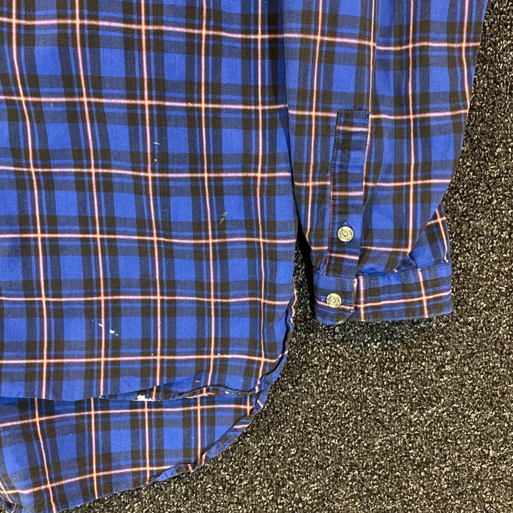 Vintage World Island Shirt Men Large Blue Black Plaid Button-Down Pocket Western Fishing Shirt Size US L / EU 52-54 / 3 - 4 Thumbnail
