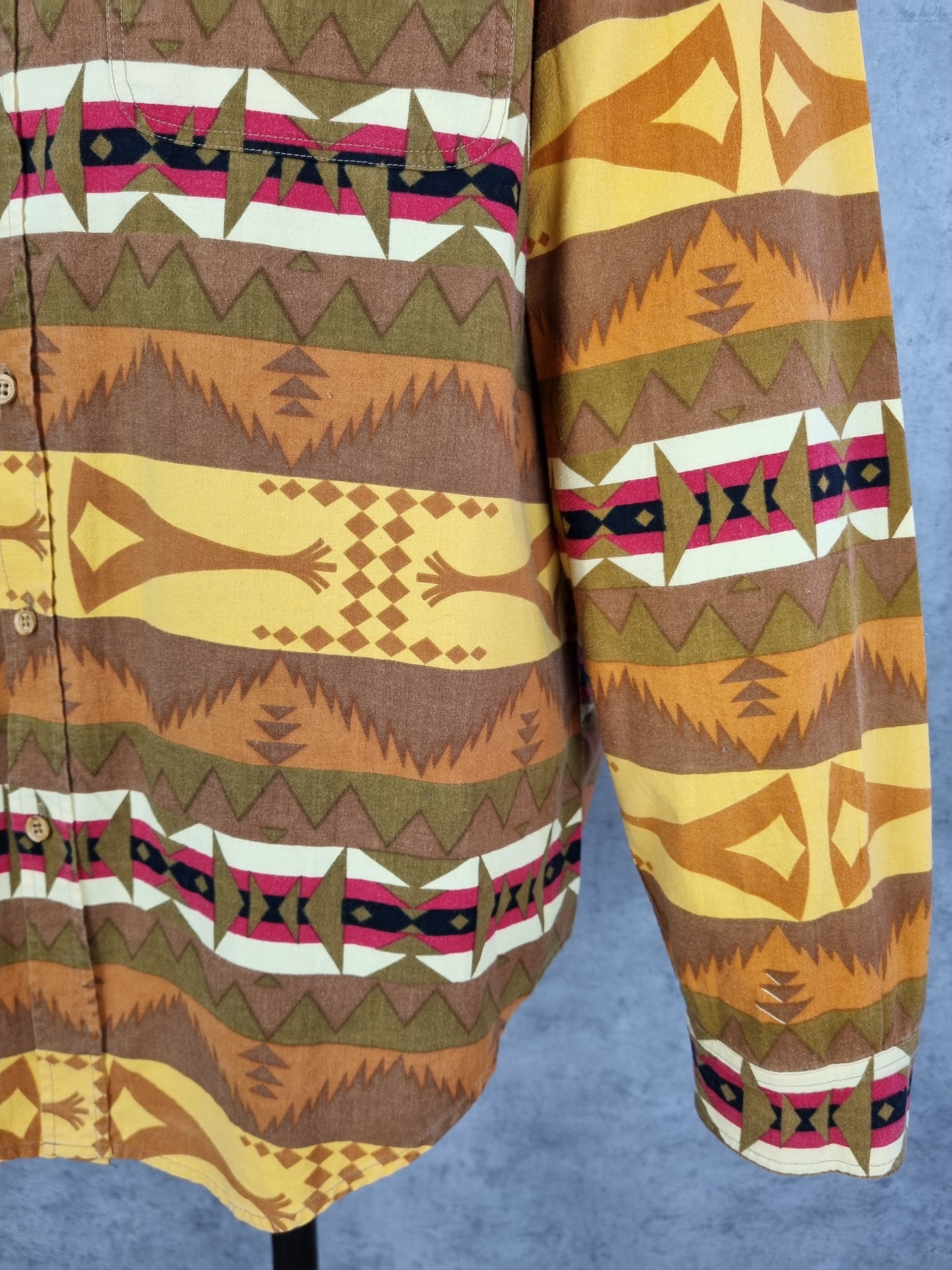 Chevignon × Native Rare size 80s Chevignon Navajo Vintage Shirt Button ups Size US XXL / EU 58 / 5 - 23 Thumbnail
