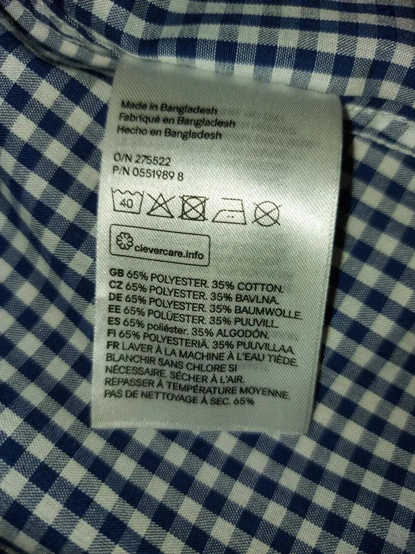 H&M H&M men's checked easy iron dress shirt size L slim fit Size US L / EU 52-54 / 3 - 4 Thumbnail