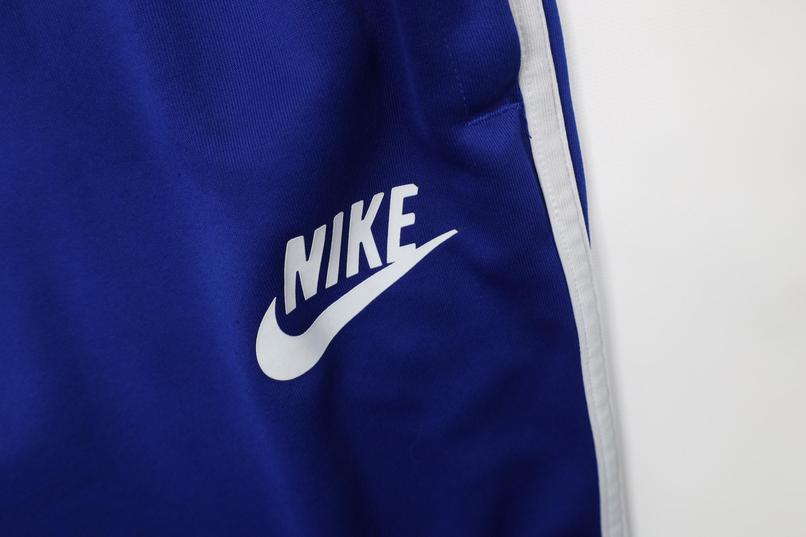 Nike Vintage Y2K Nike Big Swoosh Knit Wide Leg Sweatpants Blue Size US 36 / EU 52 - 5 Thumbnail