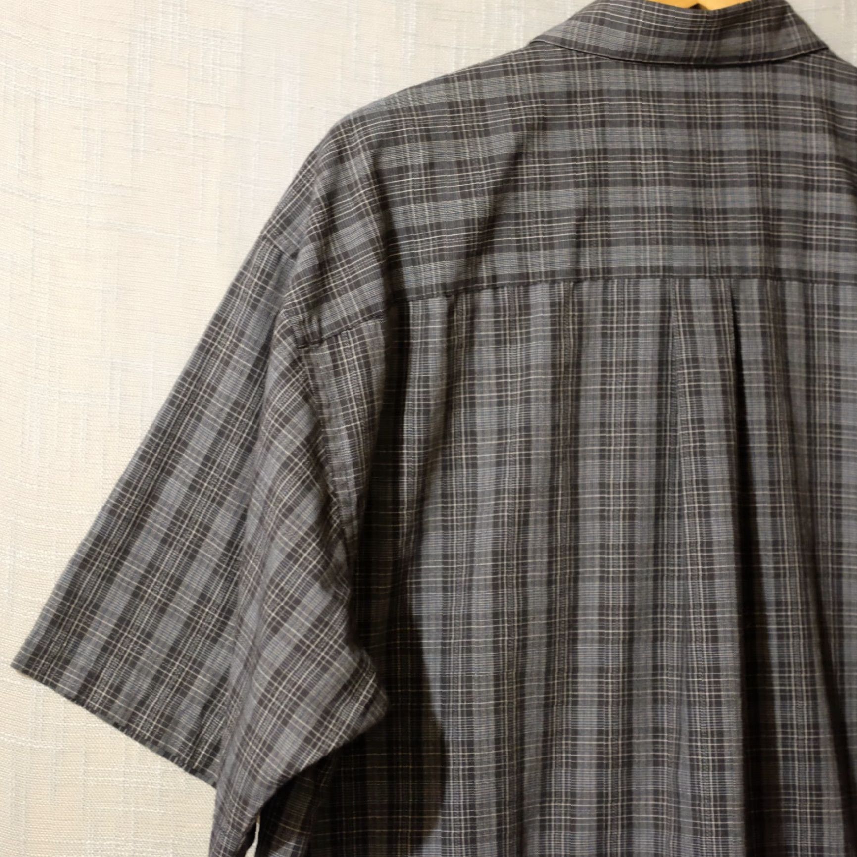 Arrow ARROW Mens XL Short Sleeve Shirt Plaid Black/Dark Green/White Button-Up Easy Care Pockets Size US XL / EU 56 / 4 - 6 Thumbnail