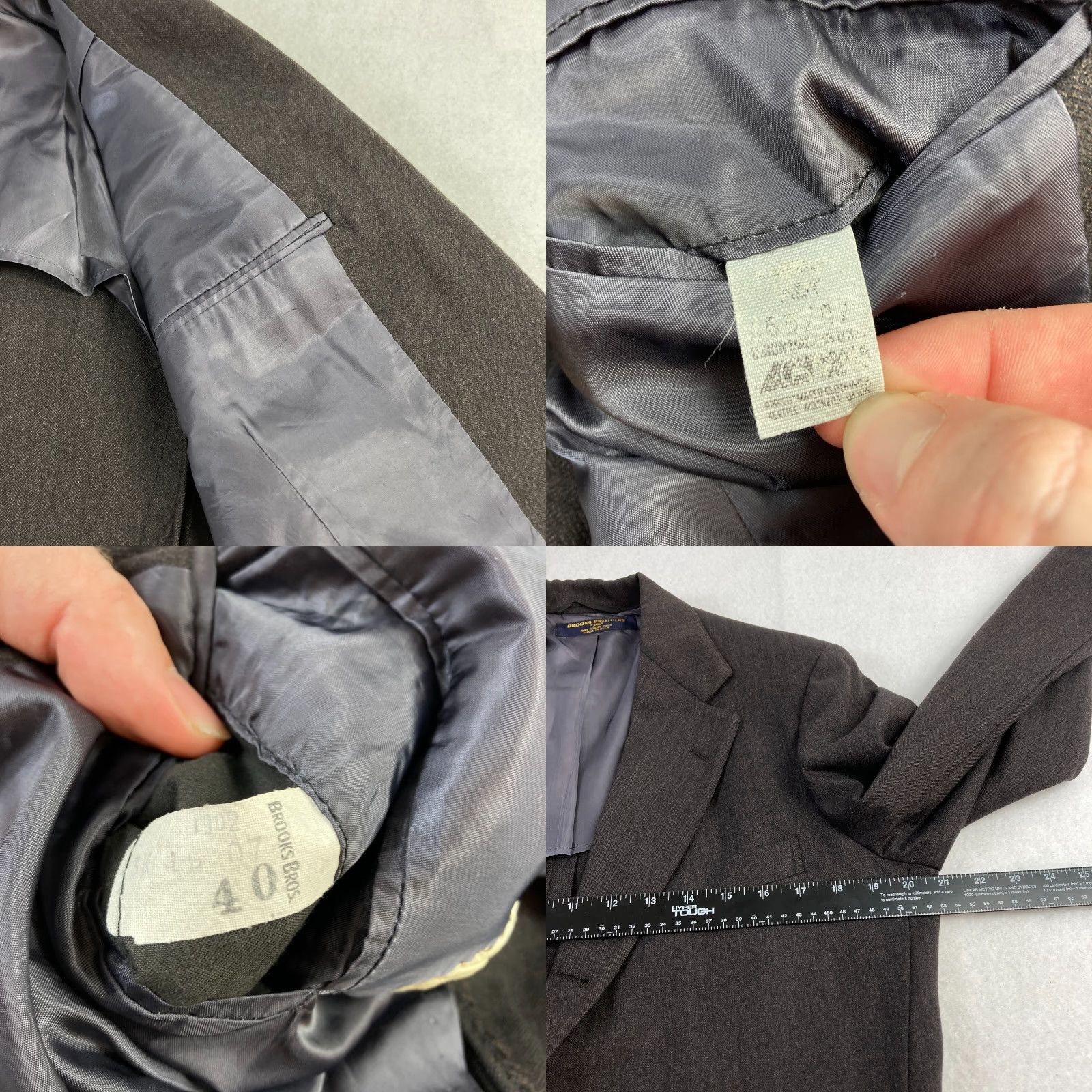 Brooks Brothers Brooks Brothers 346 Blazer Mens 40 Black Wool Lined 2 Button Jacket Coat Sport Coat Vintage No Size 40R - 8 Thumbnail