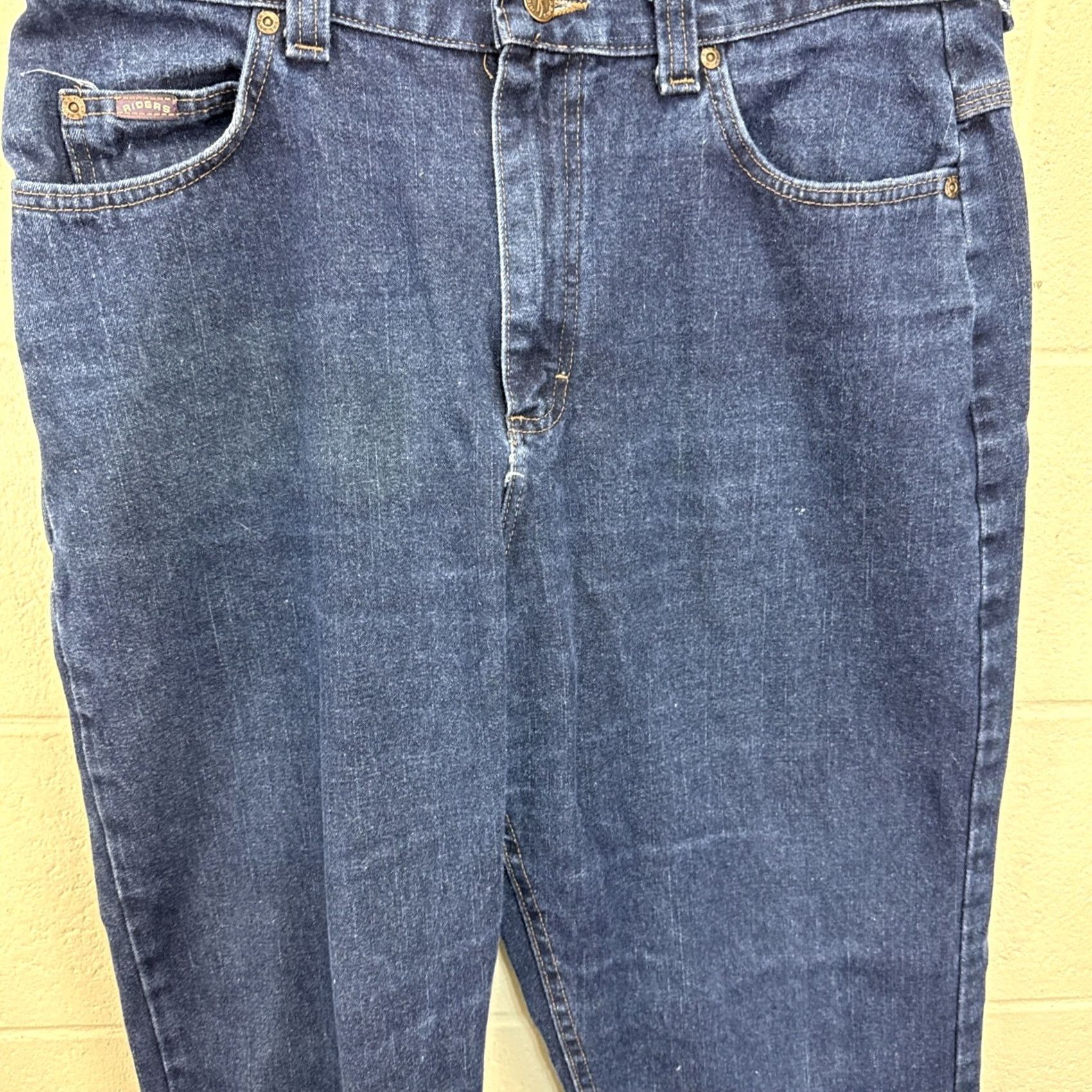 Vintage VINTAGE Riders by Lee Jeans Women Buckle Back Relaxed Fit 90s 16M Dark Wash Denim Boho Womens Size 38" / US 16 / IT 52 - 5 Thumbnail