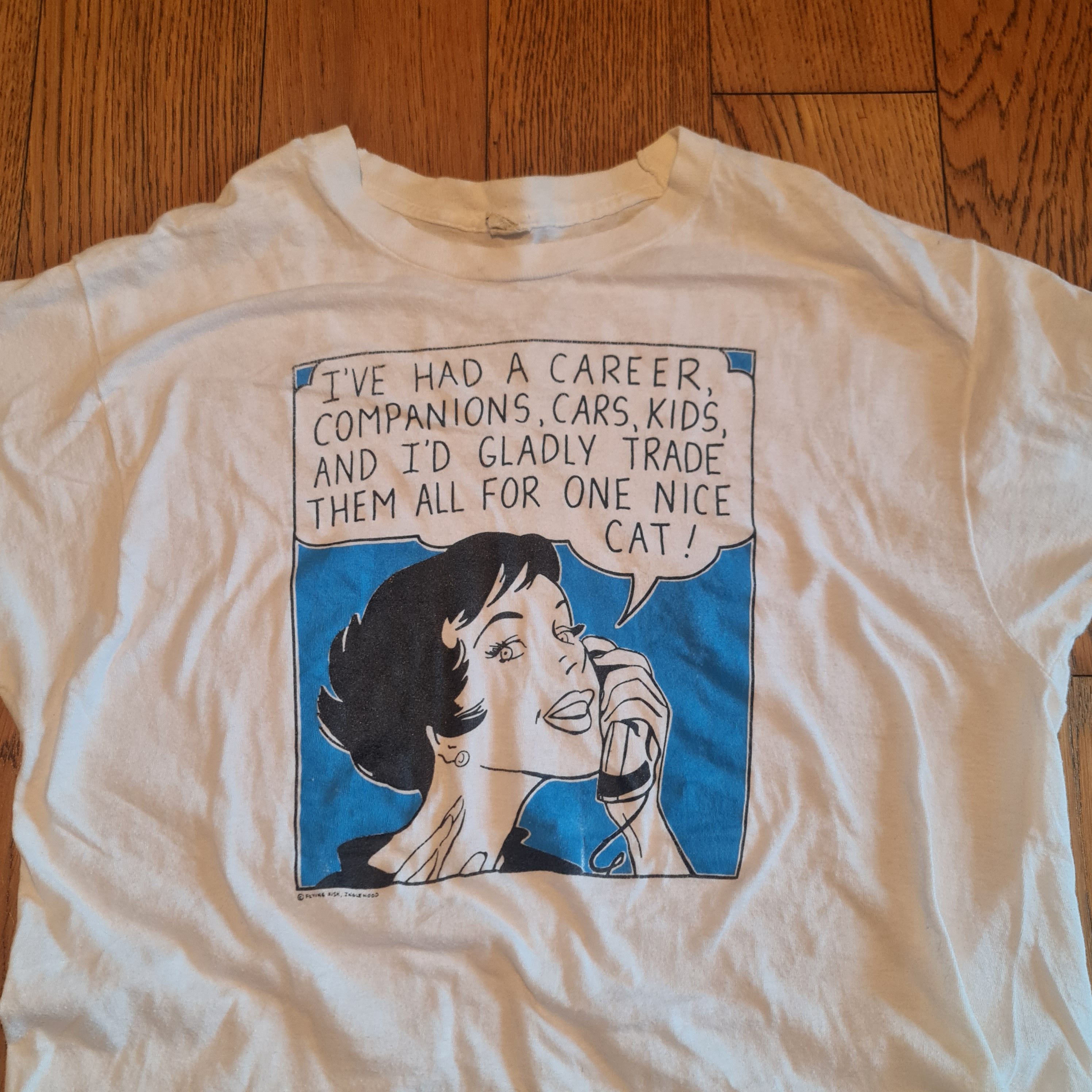 Vintage 80s Flying Fish  Ingle Wood Pop Art Tee
