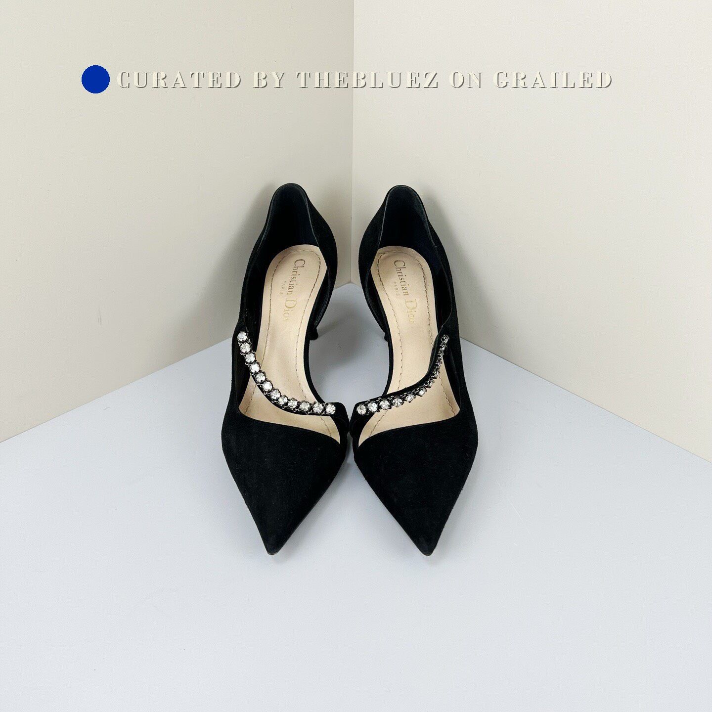 Dior Dior Runway Black Rhinestone Heels Size US 6.5 / IT 36.5 - 1 Thumbnail