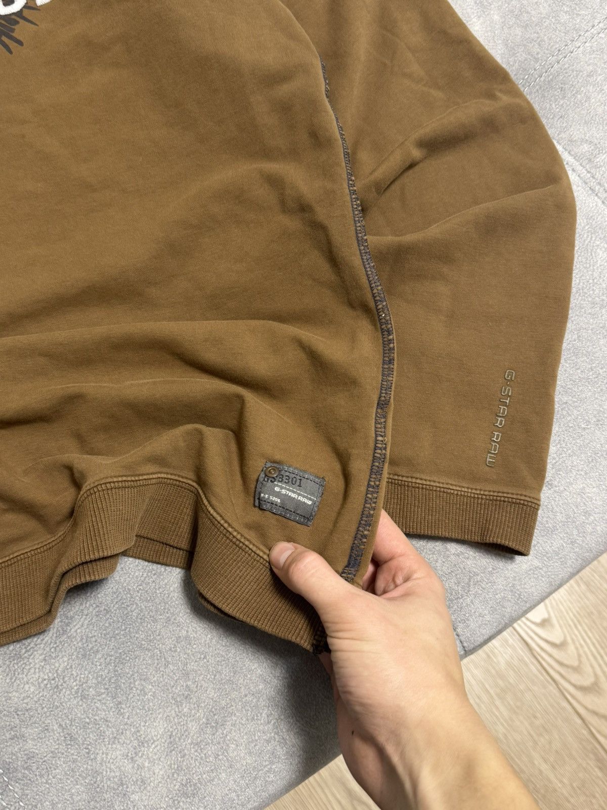 G-Star Vintage G-Star Raw big logo Y2K brown hoodie size Xl mens Size US XL / EU 56 / 4 - 5 Thumbnail