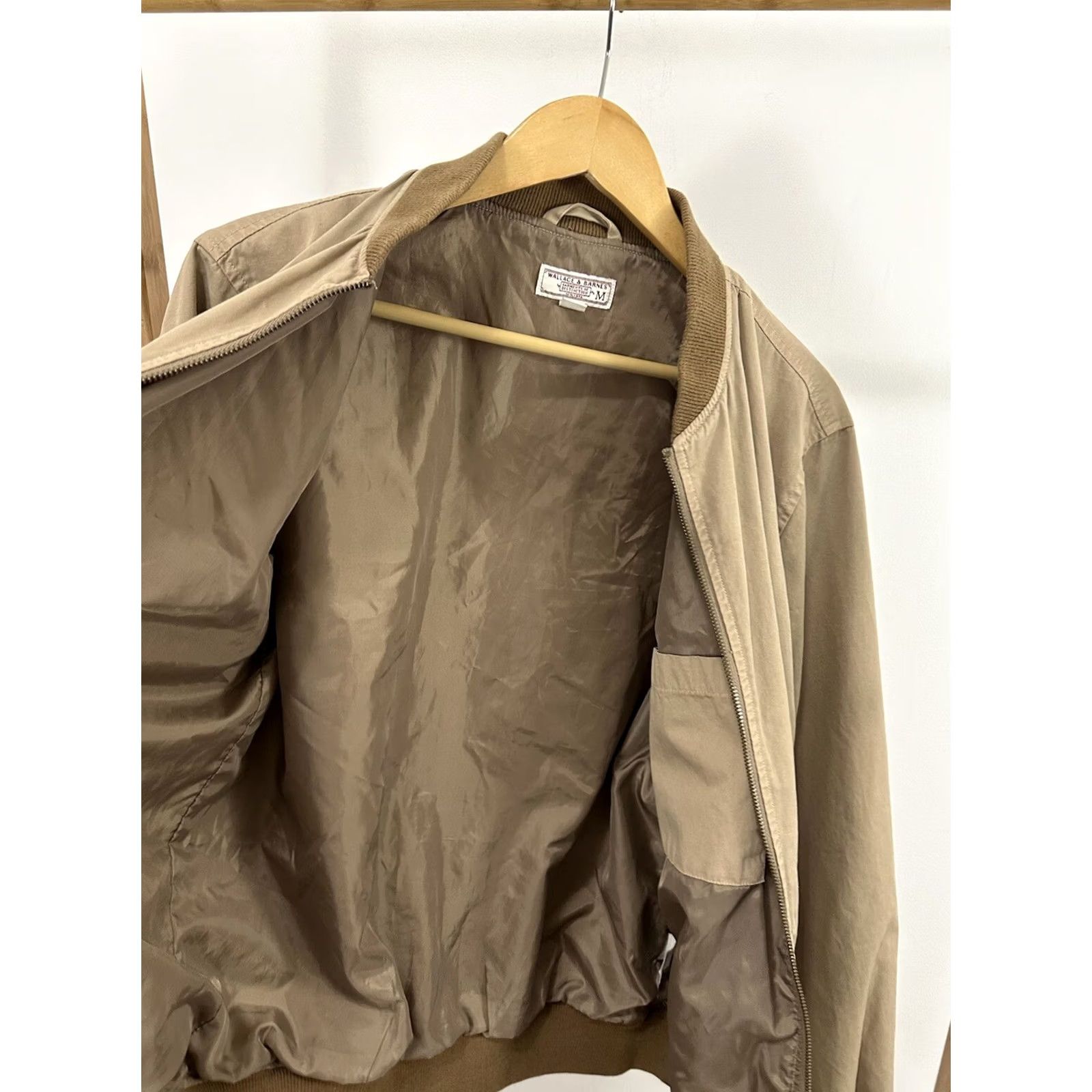 Wallace & Barnes J. CREW Wallace & Barnes Bomber Jacket Men's Khaki Brown Full Zip Size M Size US M / EU 48-50 / 2 - 5 Thumbnail