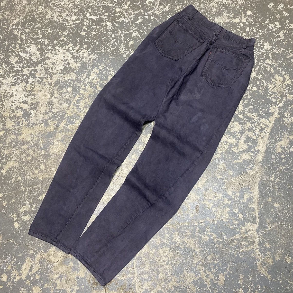 Levi's × Vintage Vintage Levi’s 501 Button Fly Navy/Black Dyed Denim JeanUSA Size US 26 / EU 42 - 2 Thumbnail
