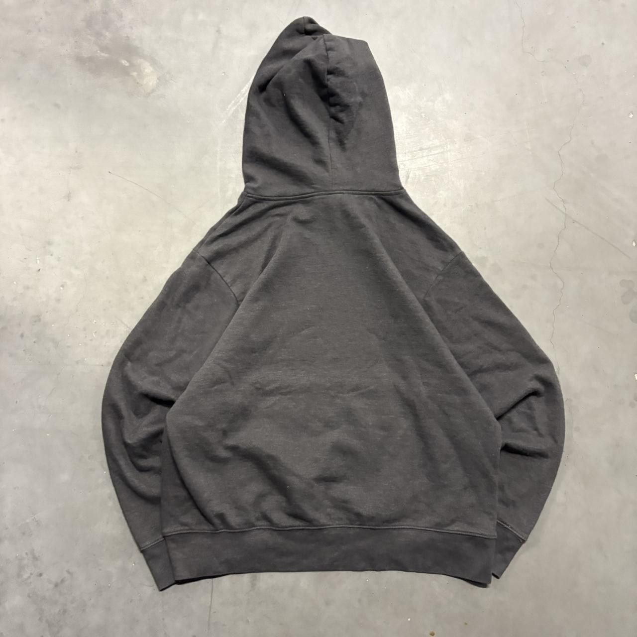Japanese Brand × Vintage Crazy Vintage Y2K/2000s Faded Black Blank Hoodie! Size US L / EU 52-54 / 3 - 2 Thumbnail