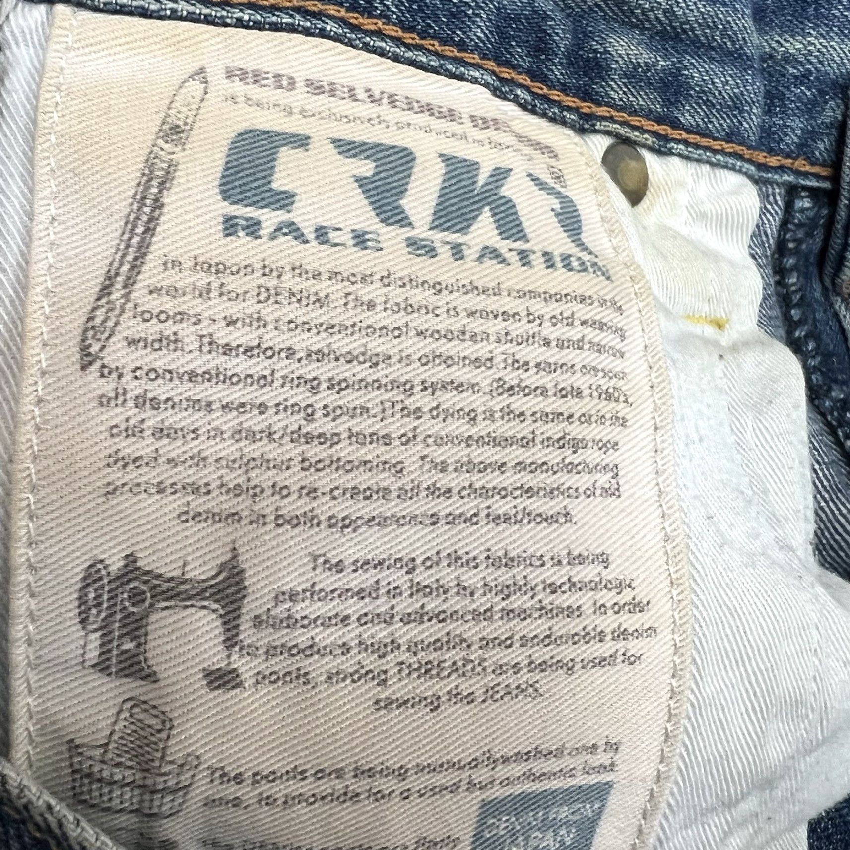 Denime VINTAGE CRKR Japanese Denim Shorts Women’s Size 2 28X2 Blue Distressed Button Fly Shirt Womens Japanese Distressed Blue 2 28X2 CRKR Denim Shorts Size 26" / US 2 / IT 38 - 5 Thumbnail