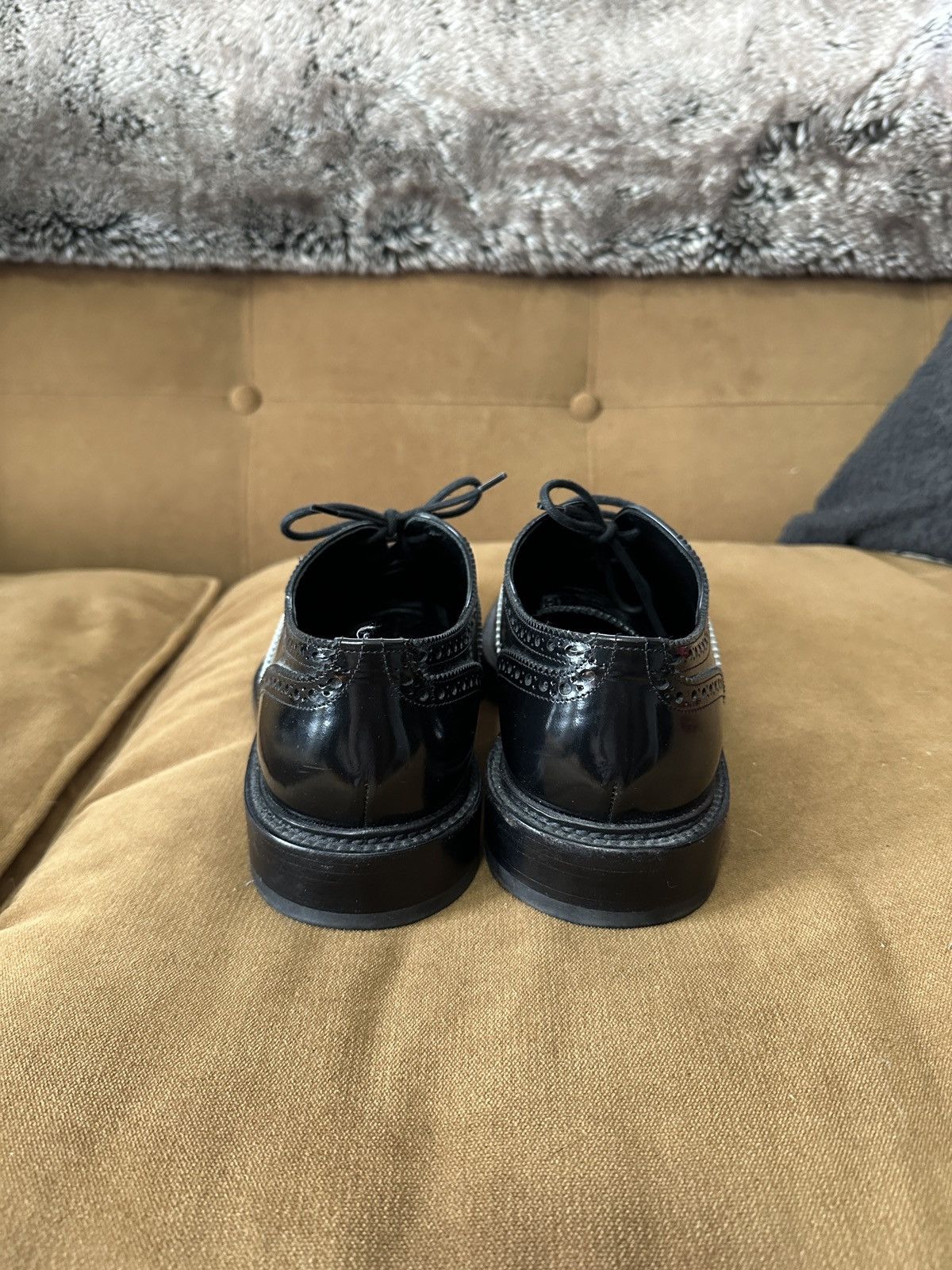 Saint Laurent Paris Black and White Wingtip Oxfords Size US 6.5 / EU 39-40 - 4 Thumbnail