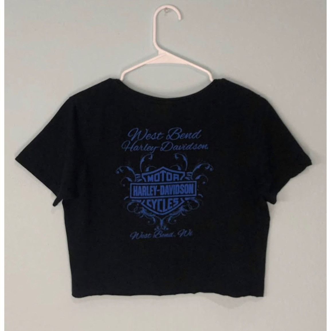 Harley Davidson Harley-Davidson Women Cropped T-Shirt Size Medium Blue Size M / US 6-8 / IT 42-44 - 3 Thumbnail