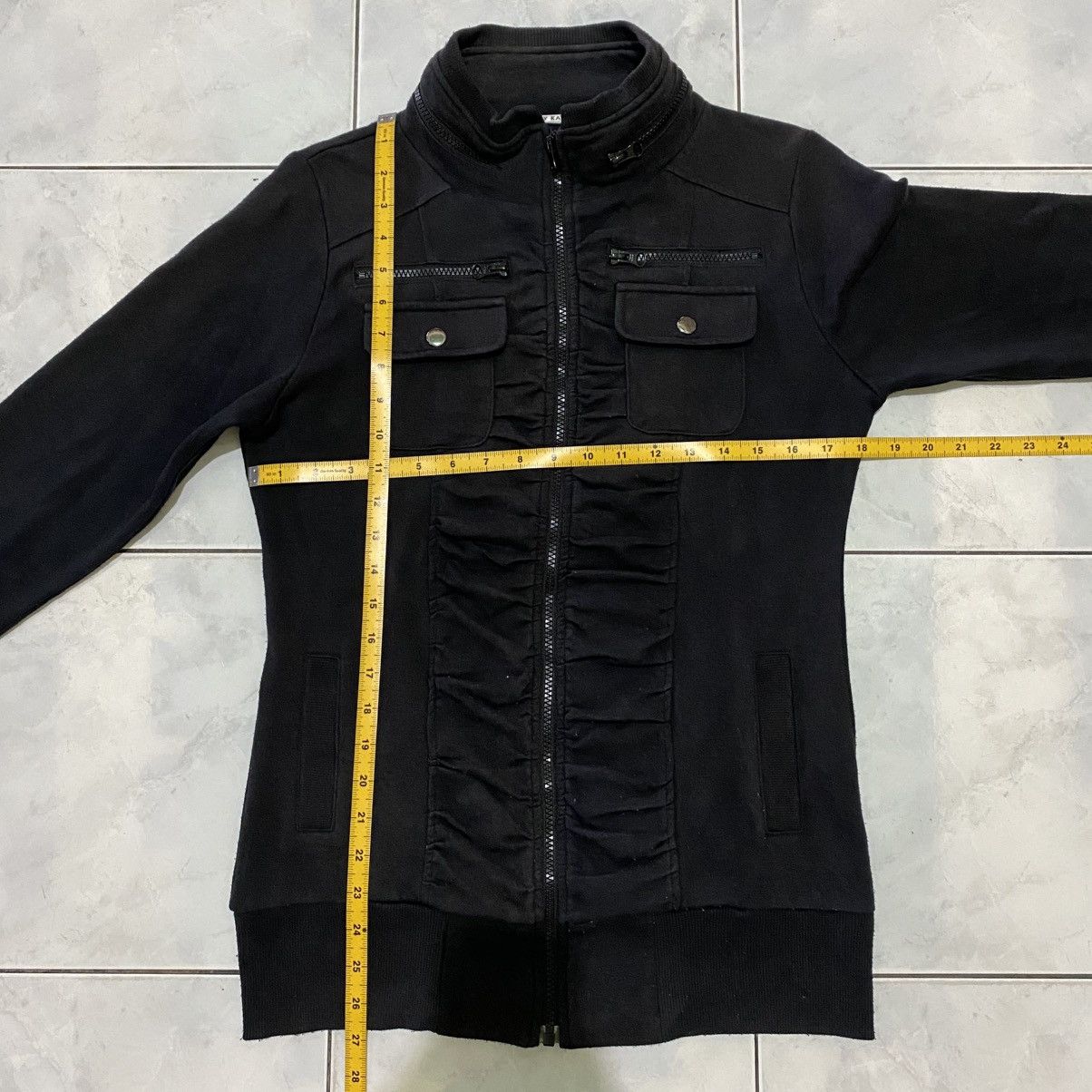 Japanese Brand Healthy Karen Black Military Jacket Style Techwear Inspired Size L / US 10 / IT 46 - 16 Thumbnail