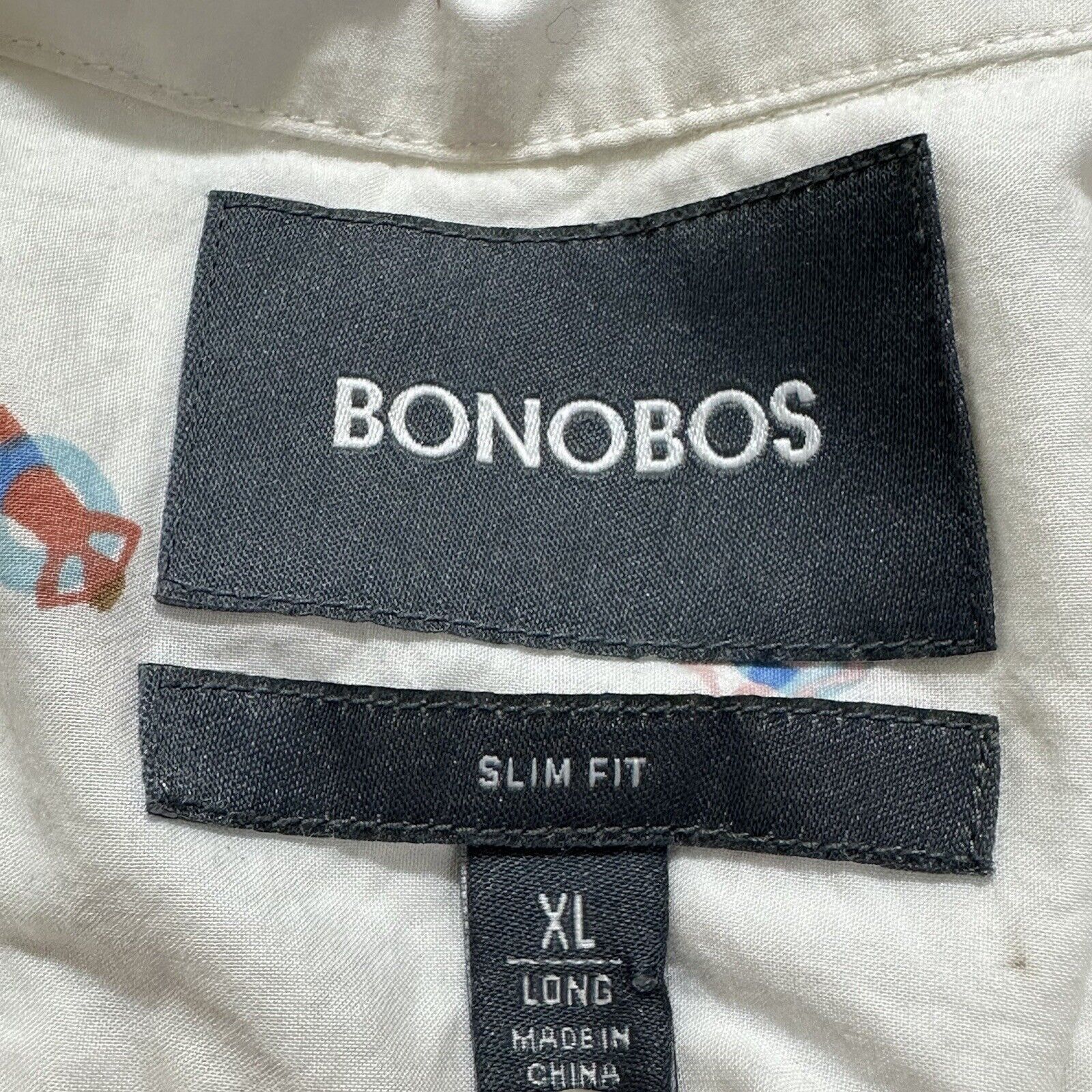 Bonobos Bonobos XL Long Button Down Dress Shirt Swimmer Pattern Size US XL / EU 56 / 4 - 3 Thumbnail