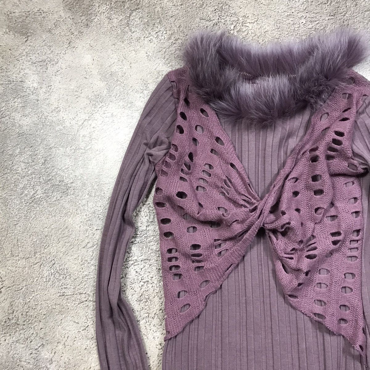 Vintage Vintage Y2K Mohair Sweater Oversized Distressed Grunge Alt S Size S / US 4 / IT 40 - 2 Thumbnail
