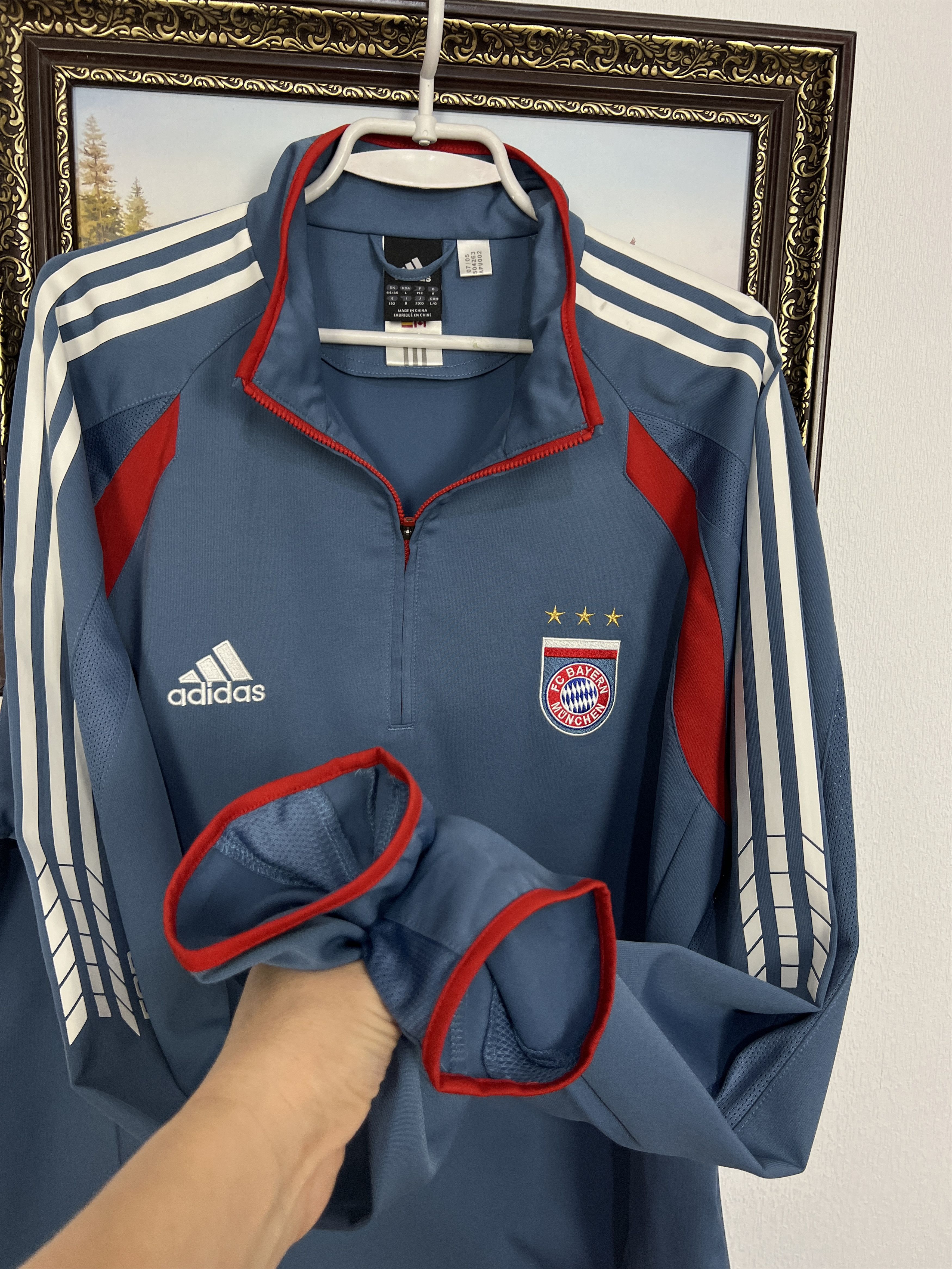 Adidas Bayern Munich Football Sweatshirt Soccer Jacket Track Top Size US L / EU 52-54 / 3 - 6 Thumbnail