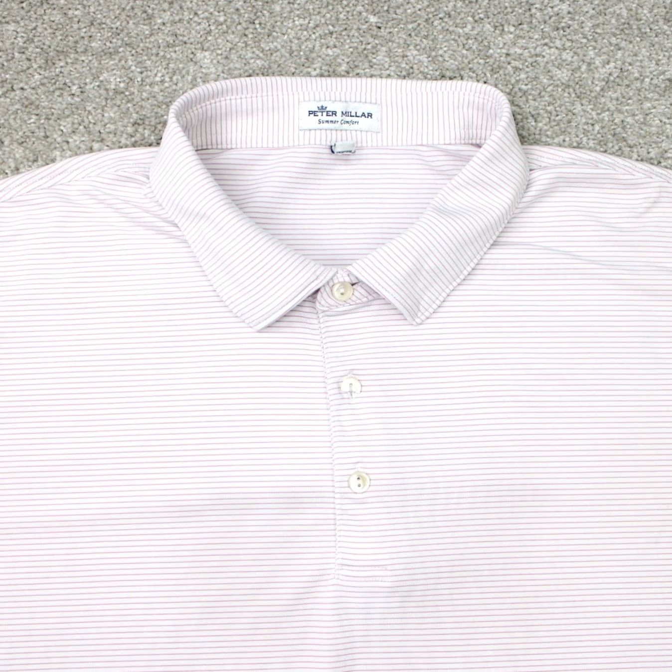 Peter Millar Peter Millar Polo Shirt Mens 2XL Pink/White Summer Comfort Halford Performance Shirt Polo Shirt Men 2XL Pink White Summer Comfort Mens Size US XXL / EU 58 / 5 - 5 Thumbnail