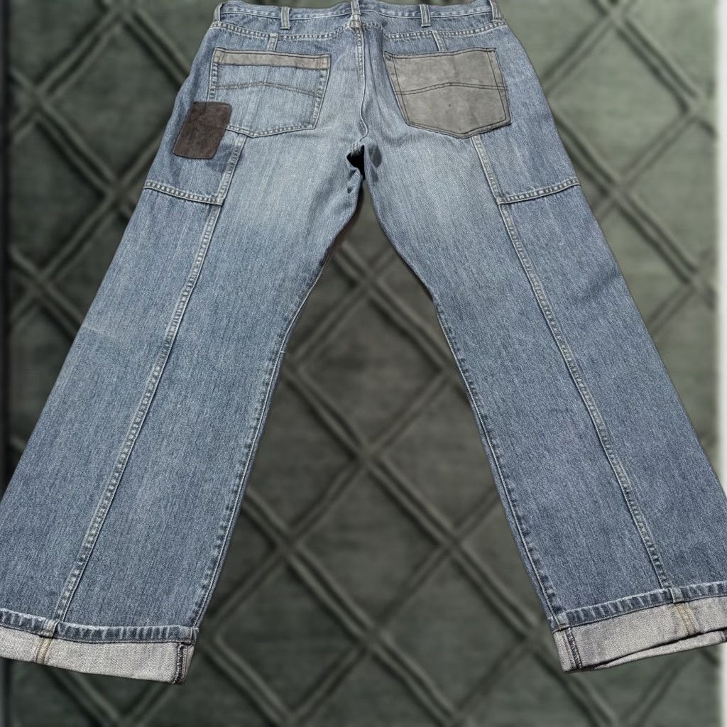 Armani Exchange Armani Exchange Jeans Men's Blue Patchwork Carpenter Pockets Zip Fly - 36 Size US 36 / EU 52 - 1 Thumbnail