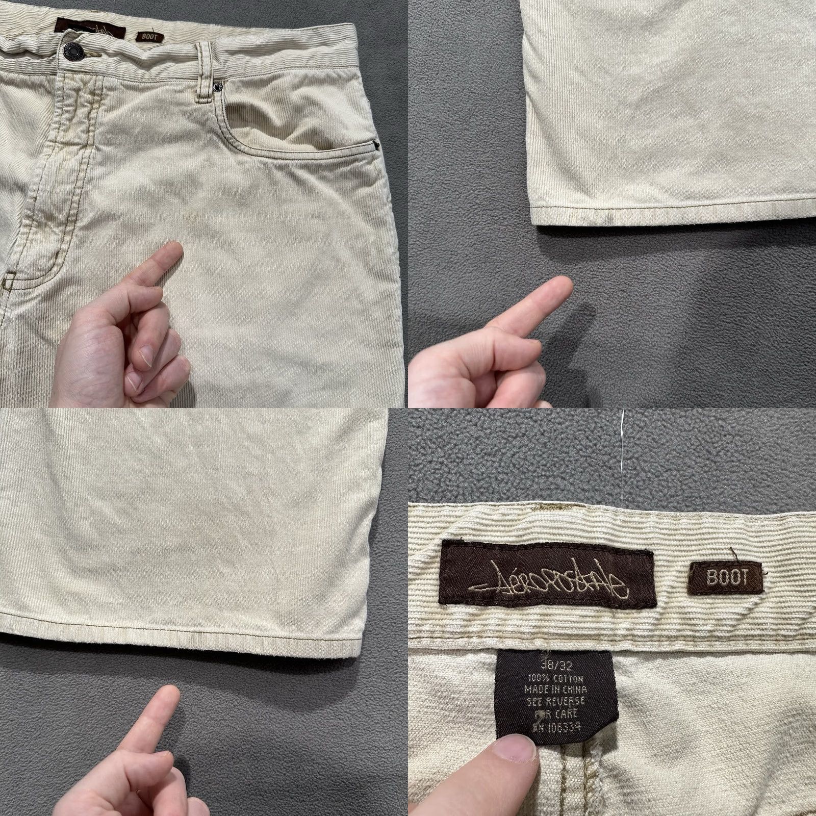 Vintage VINTAGE Aeropostale Pants Mens 38x30 Cream Corduroy Boot Wide Leg Y2K 90s Beige Size US 38 / EU 54 - 8 Thumbnail