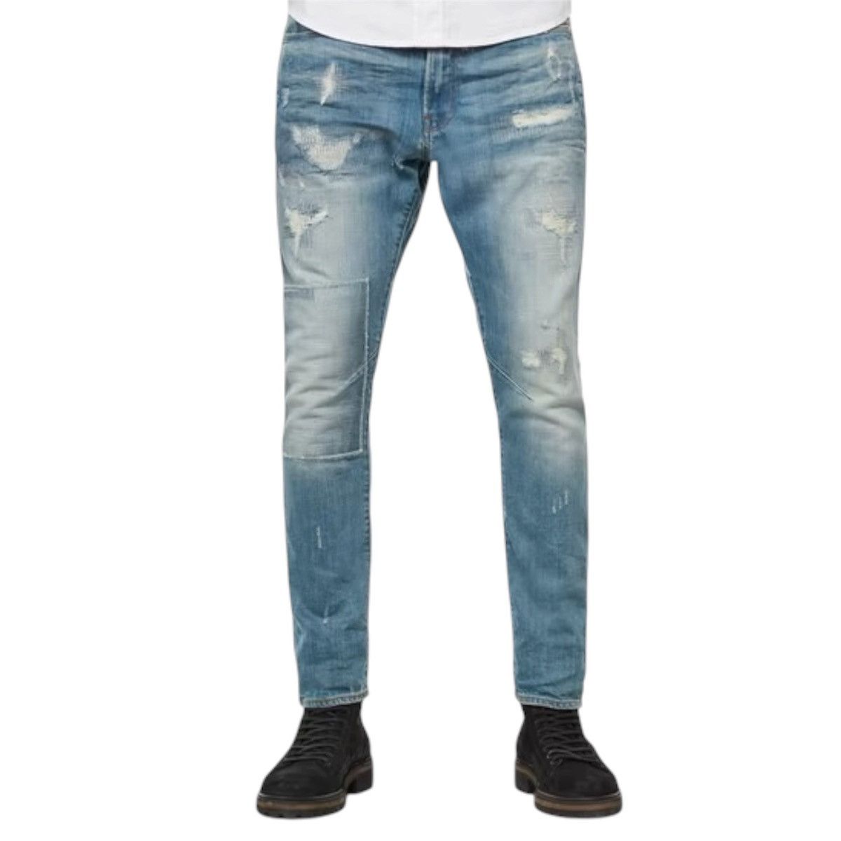G-Star G-Star RAW D-Staq 3D Slim Jeans 36x32 Distressed 40" Waist Size US 36 / EU 52 - 10 Thumbnail