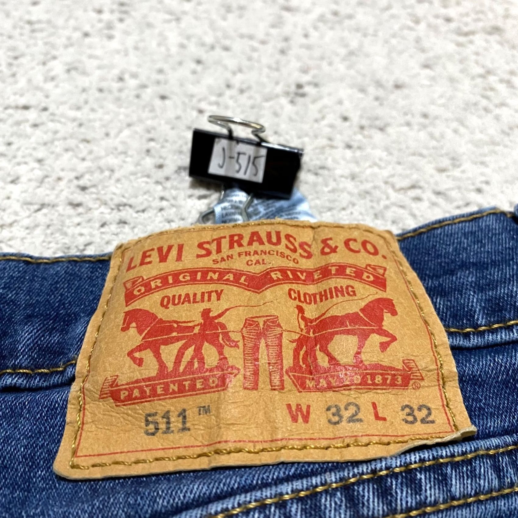 Levi's Levi's 511 Jeans Slim Straight Mid Wash Blue Denim 32x30 Regular Inseam 5-Pocket Mens Jeans Size US 32 / EU 48 - 3 Thumbnail
