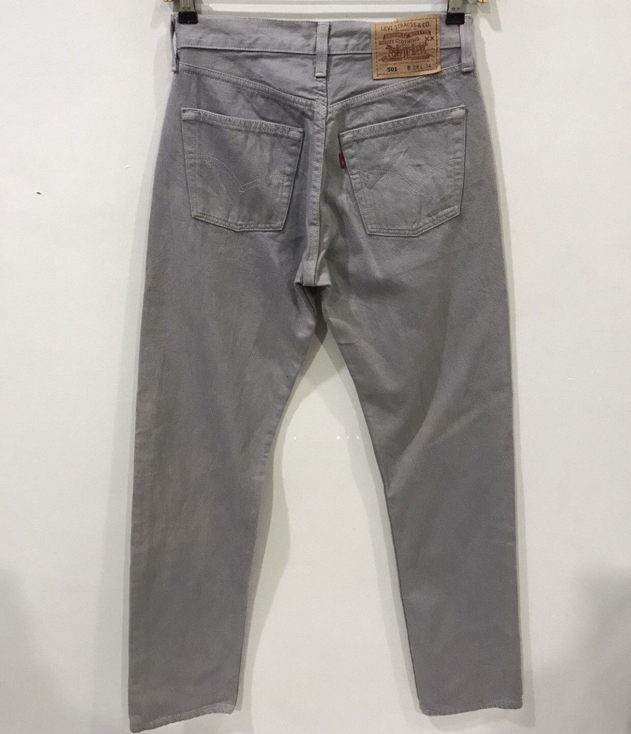 Levi's × Vintage 💥VINTAGE 90s💥Levis 501 Original Light Grey Denim Size US 26 / EU 42 - 2 Thumbnail