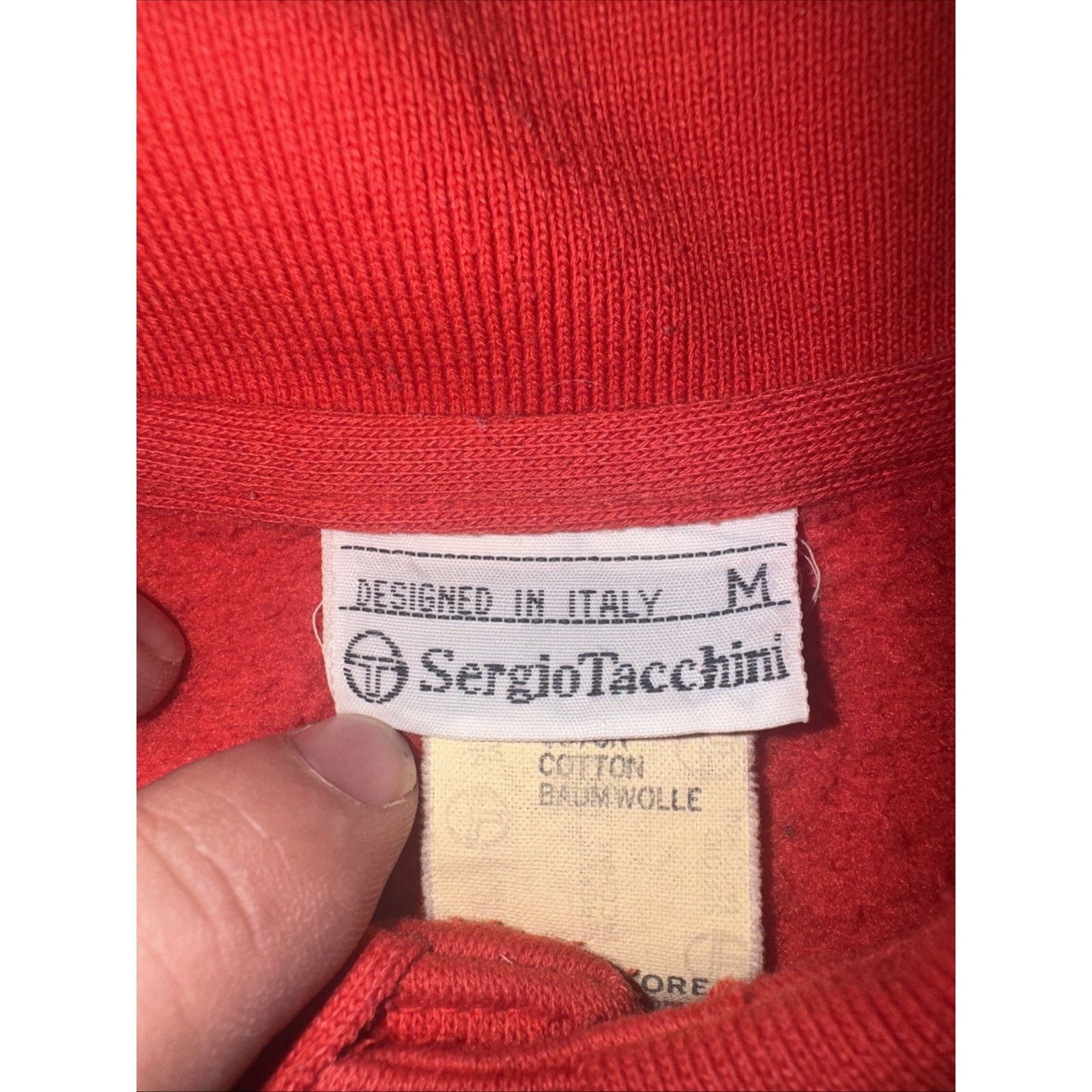 Sergio Tacchini Vintage Sergio Tacchini Sweatshirt Red Collared Pullover M Size US M / EU 48-50 / 2 - 6 Thumbnail