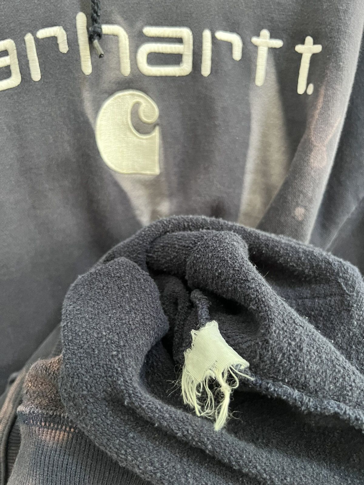 Carhartt Vintage Distressed Sunfaded Carhartt Swearshirt Size US L / EU 52-54 / 3 - 14 Thumbnail