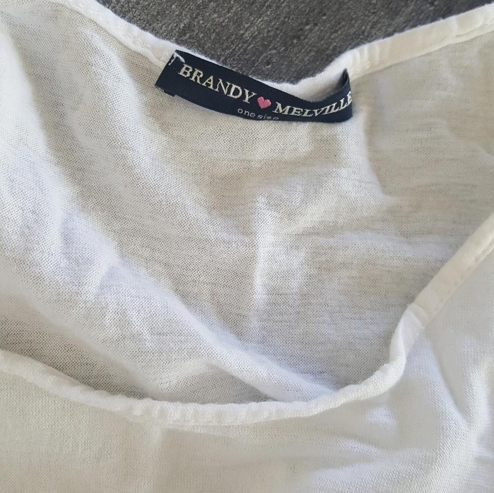Designer White Solid Melville Loose Crop Size ONE SIZE - 4 Thumbnail