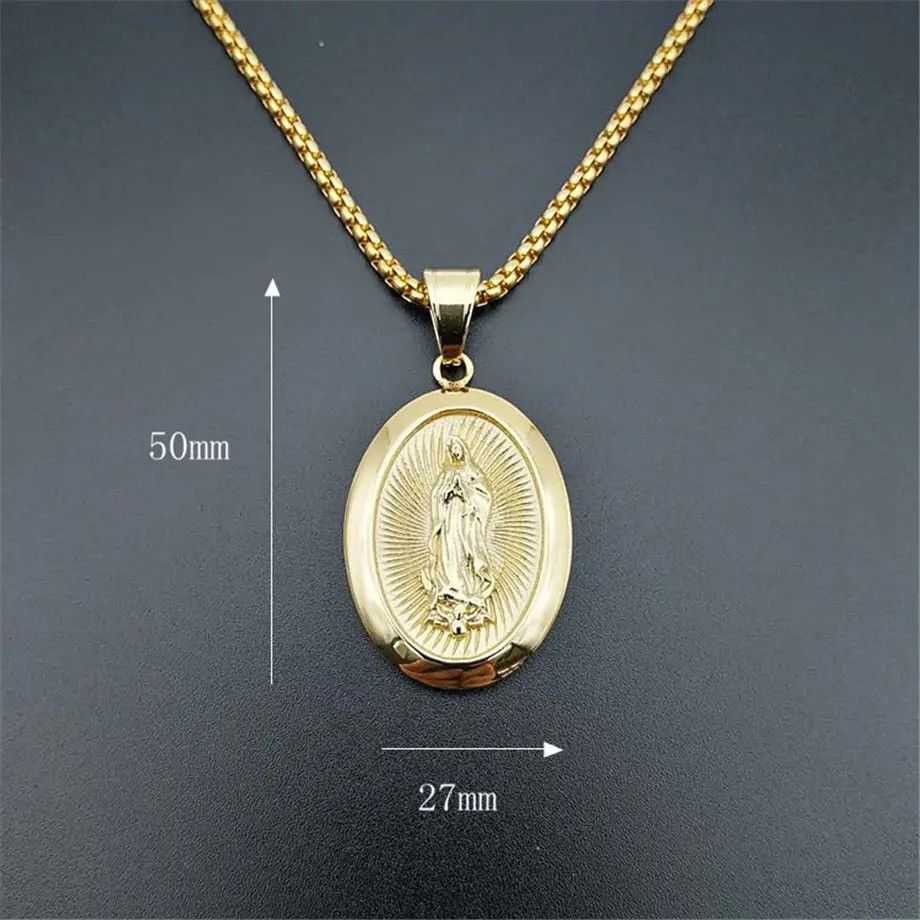 Jewelry × Vintage Virgin Mary pendant necklace stainless steel Size ONE SIZE - 3 Thumbnail