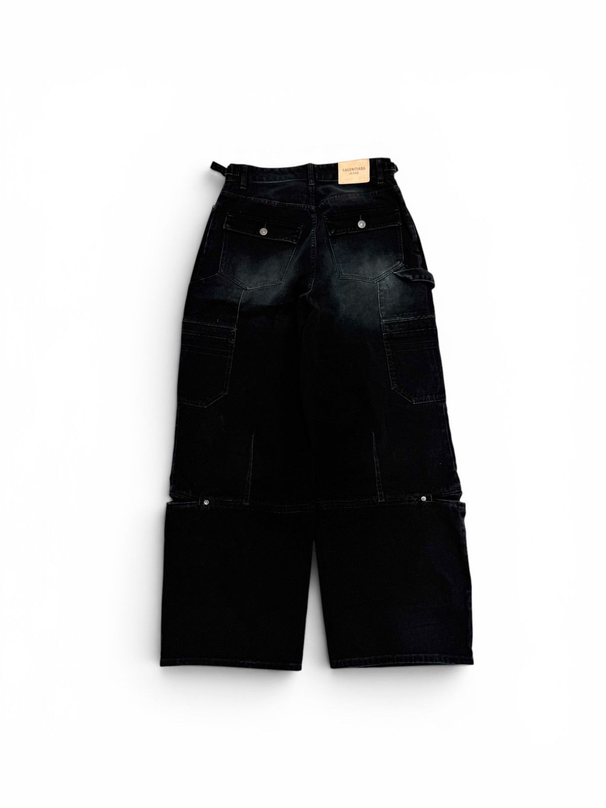 Balenciaga Balenciaga Baggy Cargo Carpenter Black Denim Pant Size US 28 / EU 44 - 2 Thumbnail
