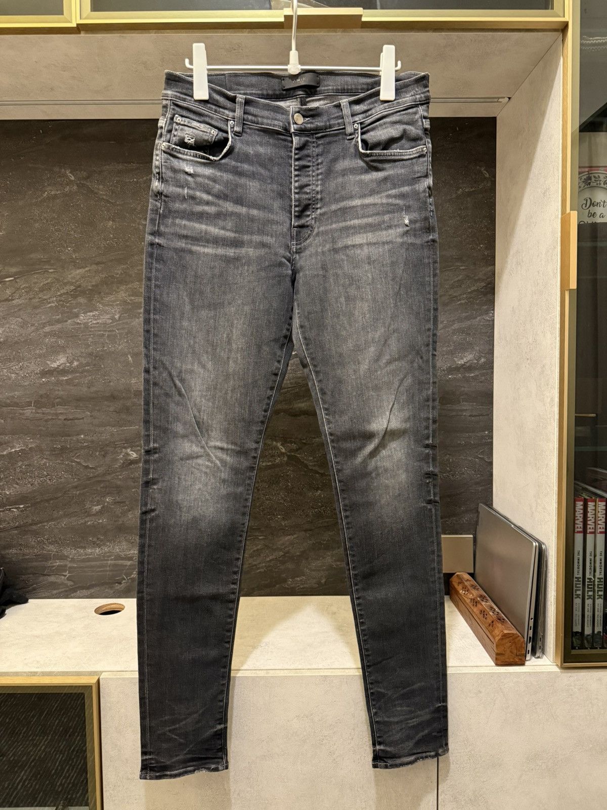 Amiri Amiri Grey Stack Denim 34 Size US 34 / EU 50 - 1 Thumbnail