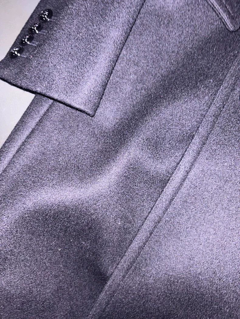Yves Saint Laurent Saint Laruent 14FW Navy Button Coat 2502-Nextarrow Size US L / EU 52-54 / 3 - 3 Thumbnail