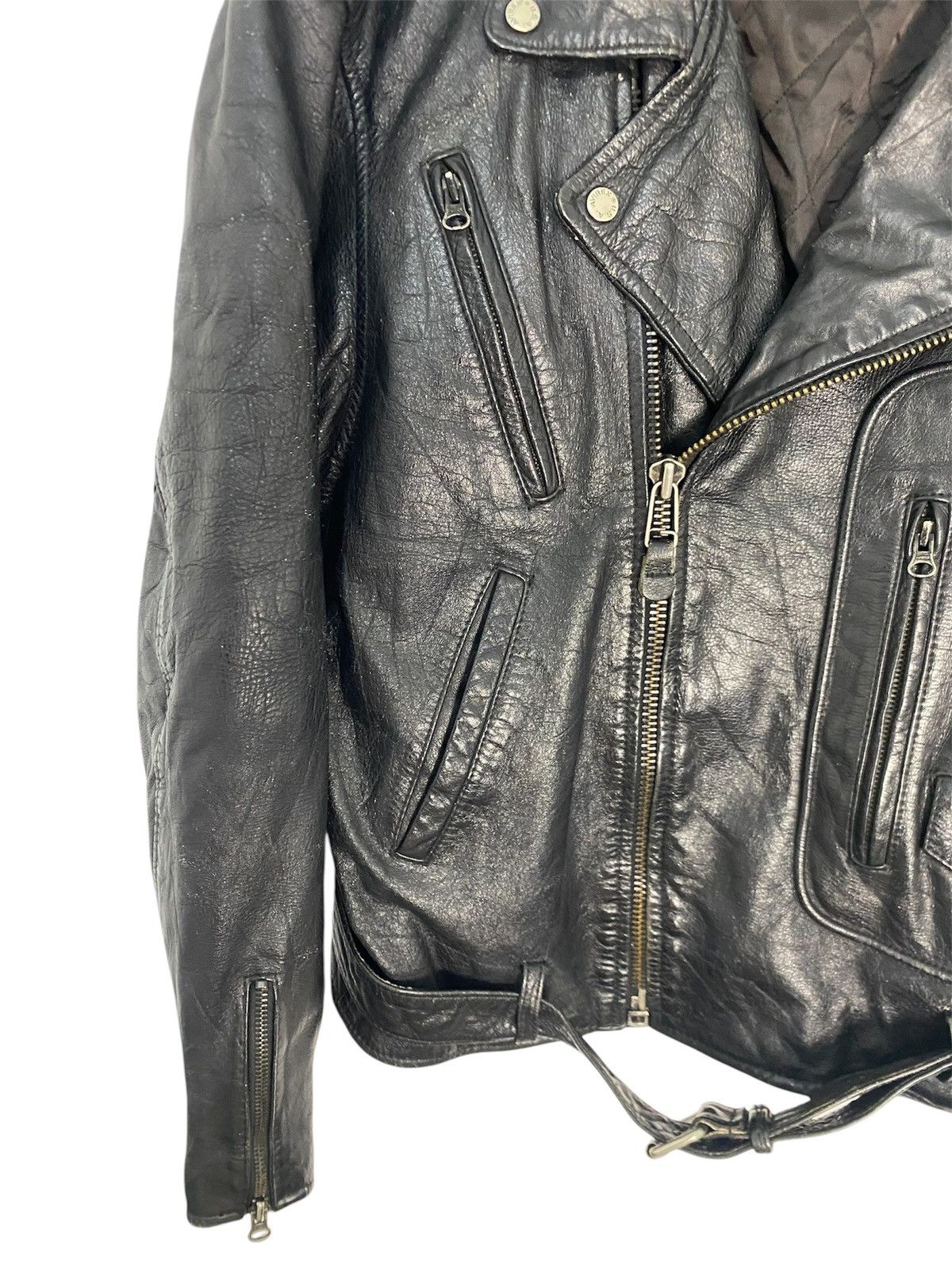 Avirex × Kadoya AVIREX USA ASYMMETRICAL JACKET GENUINE LEATHER Size US L / EU 52-54 / 3 - 4 Thumbnail