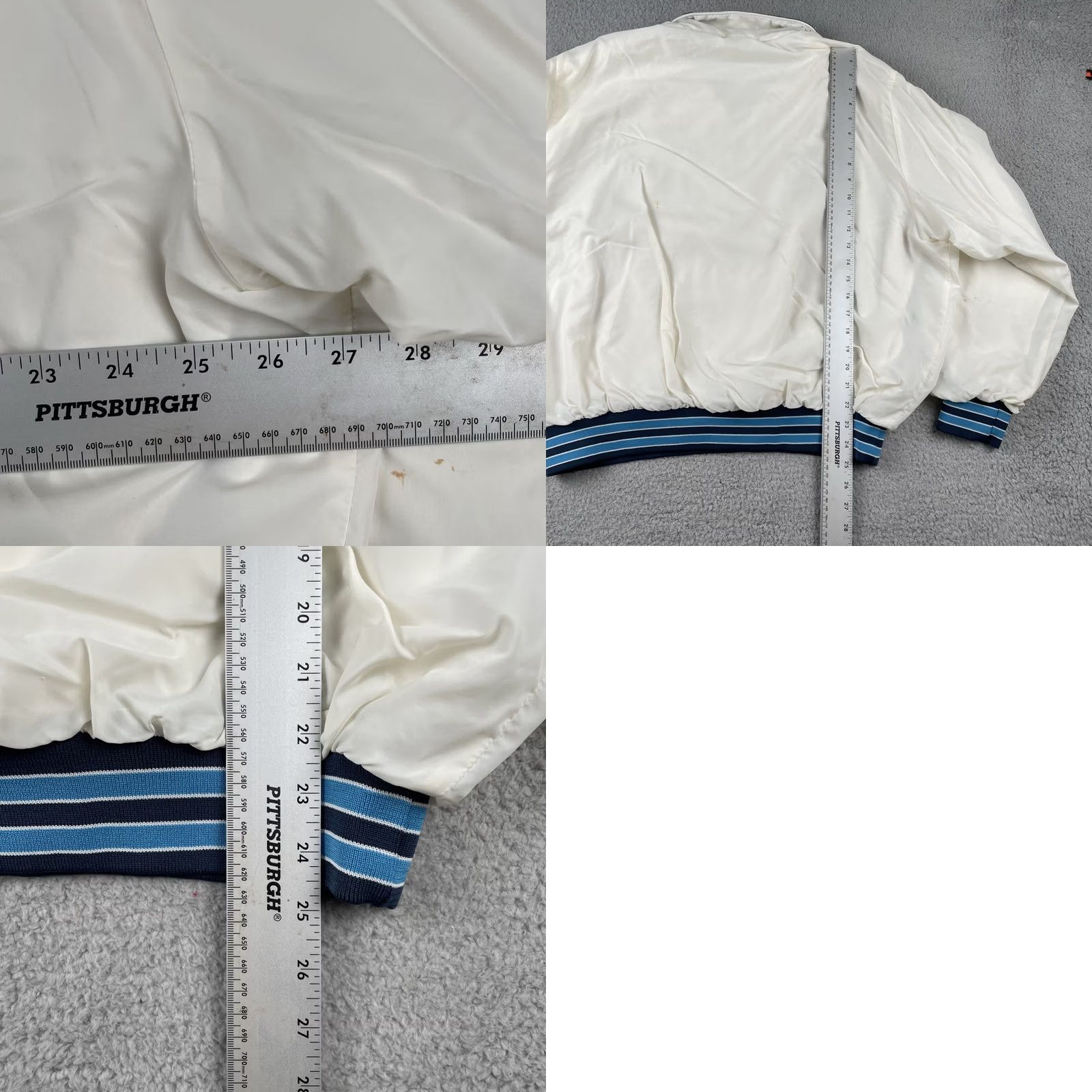 Sea New York VINTAGE New York Police Softball Club Jacket Bomber 2XL Men White 80s 90s NY NYC USA Size US XXL / EU 58 / 5 - 10 Thumbnail
